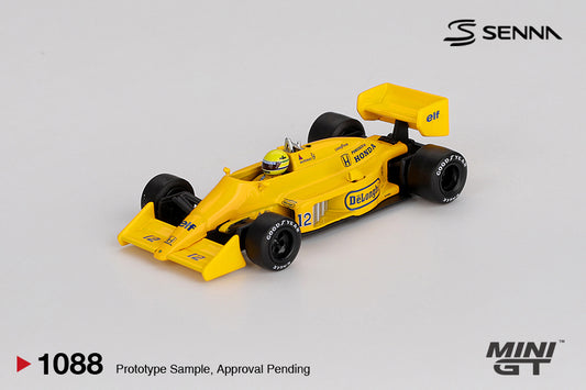 IMPORTED - MINI GT - LOTUS 99T #12 / 1987 MONACO GRAND PRIX WINNER - AYRTON SENNA