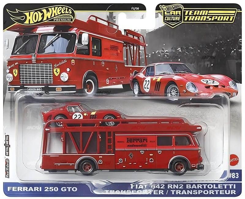 ホットウィール チームトランスポート　【フェラーリ250 GTO含む３台セット】 TEAM TRANSPORT - FERRARI 250 GTO / FIAT 642 RN2 BARTOLETTI