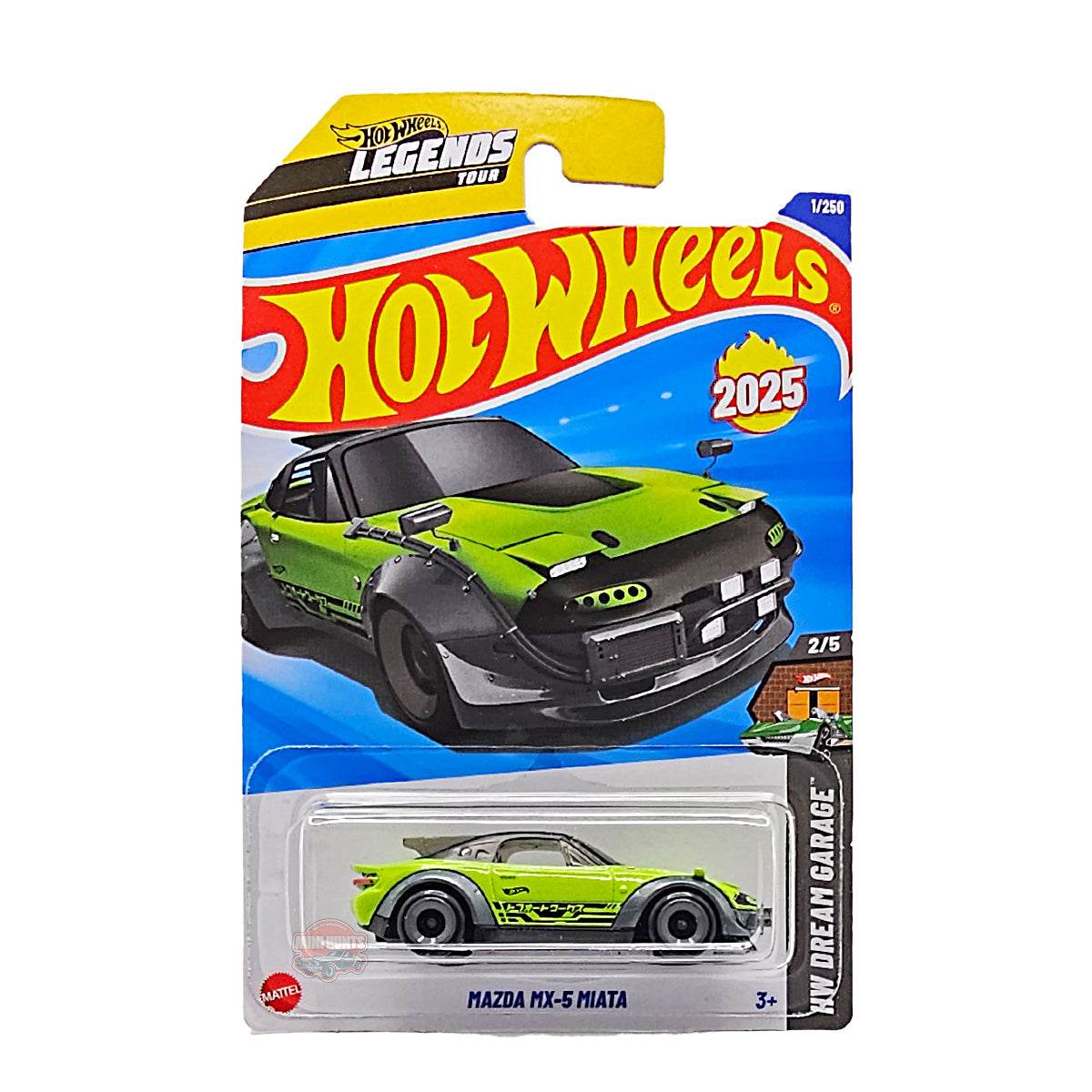 HOT WHEELS - MAZDA MX-5 MIATA - LEGENDS TOUR - 3D - GREEN - Its Fun