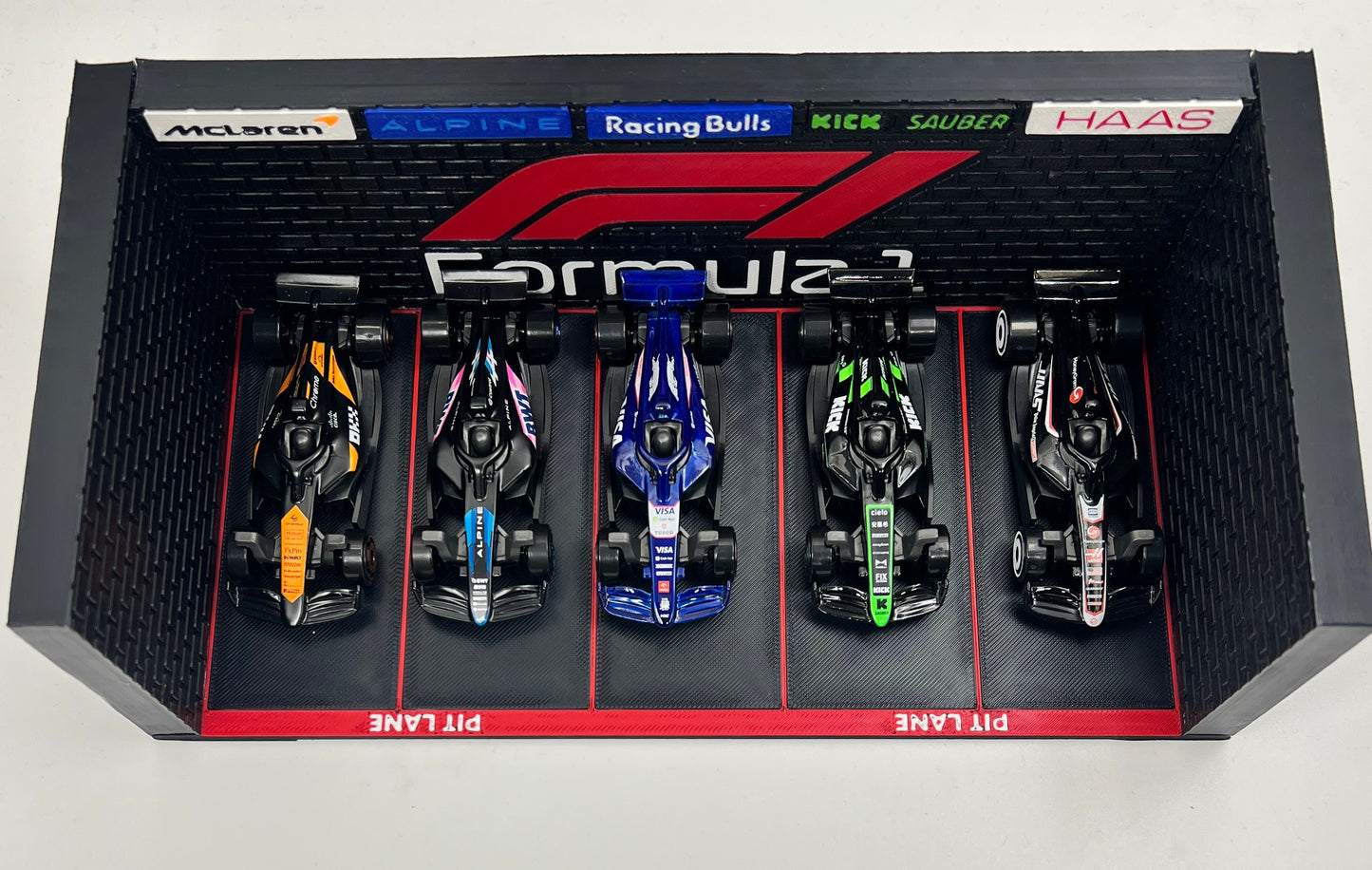 COMBO - IMPORTED FORMULA ONE 5 PACK (SEALED) + FORMULA 1 MINI PARKING DIAROMA 3D PRINTED