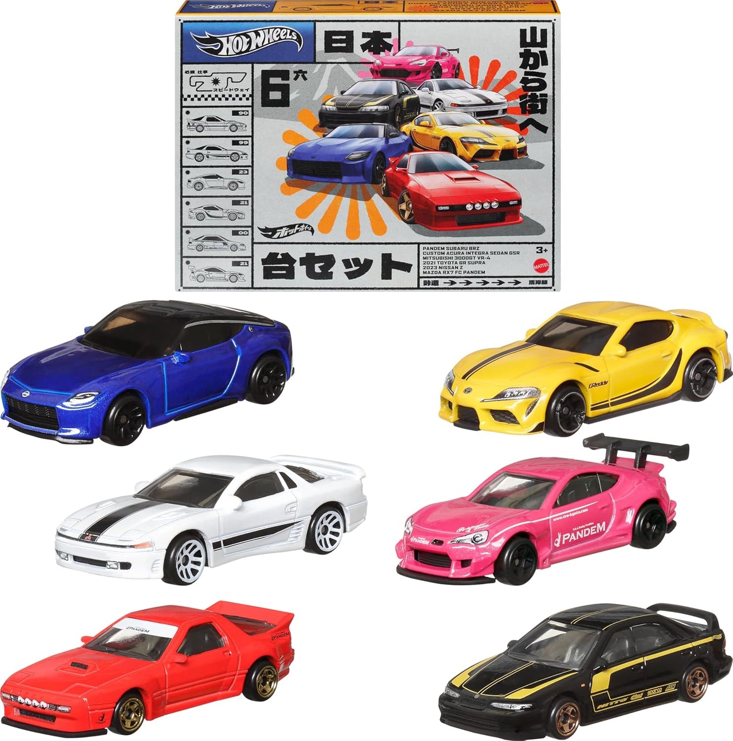 PACK OF 6 CARS - JDM BOX