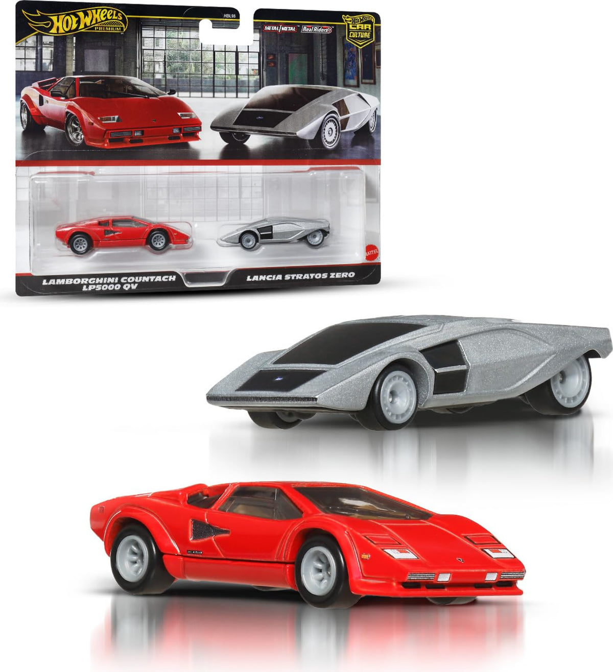 MILD SOFT CORNER - IMPORTED - HOT WHEELS - DUAL PACK - LAMBORGHINI COUNTACH LP5000 QV / LANCIA STRATOS ZERO