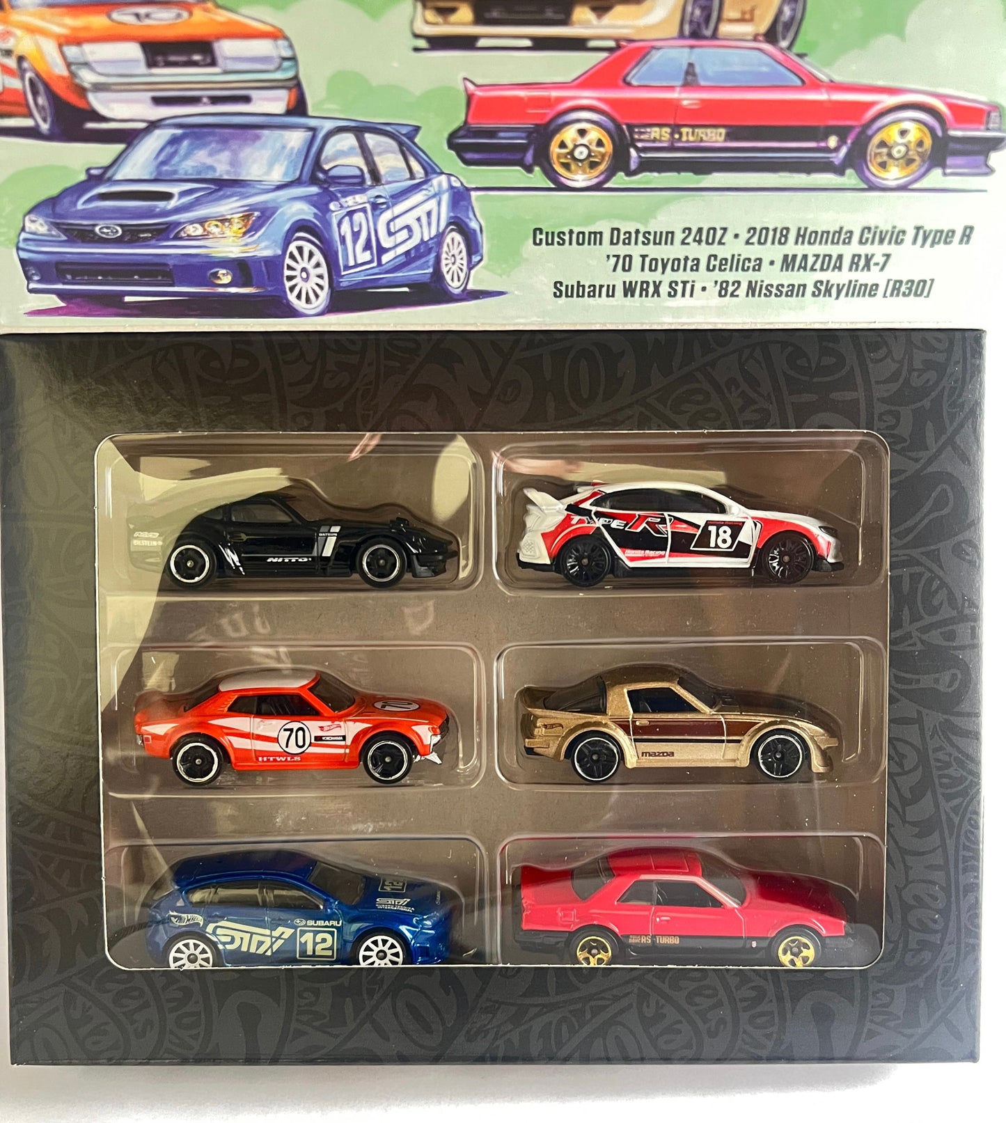 JAPANESE CARS SET OF 6 IN A BOX