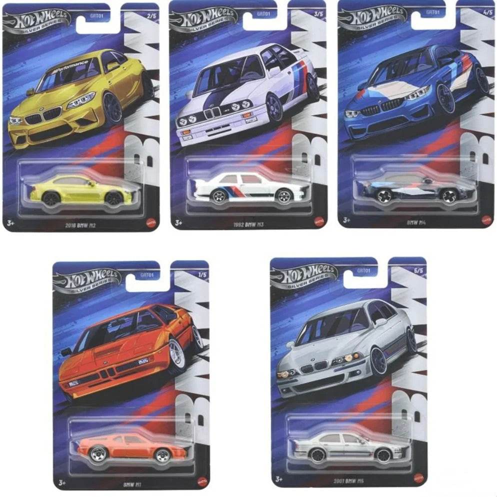 BMW SET OF 5 CARS - SILVER SERIES 2025 EDITION - 4D - Its Fun