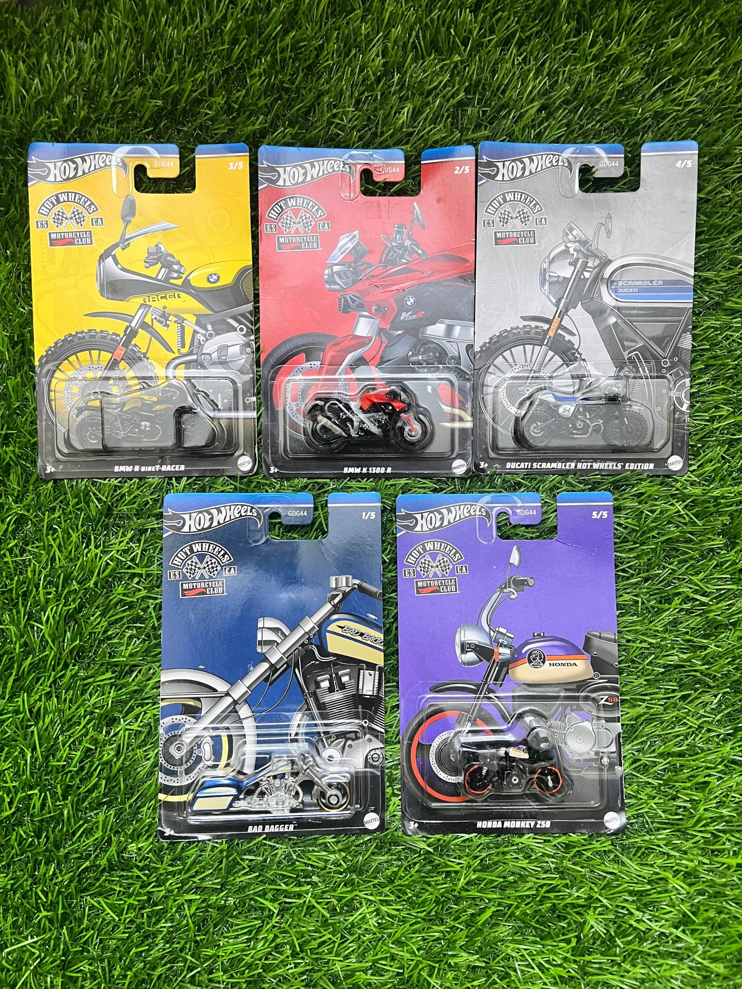 CREASED CARDS - IMPORTED MOTORCYCLE CLUB SET OF 5 CARDS - Its Fun