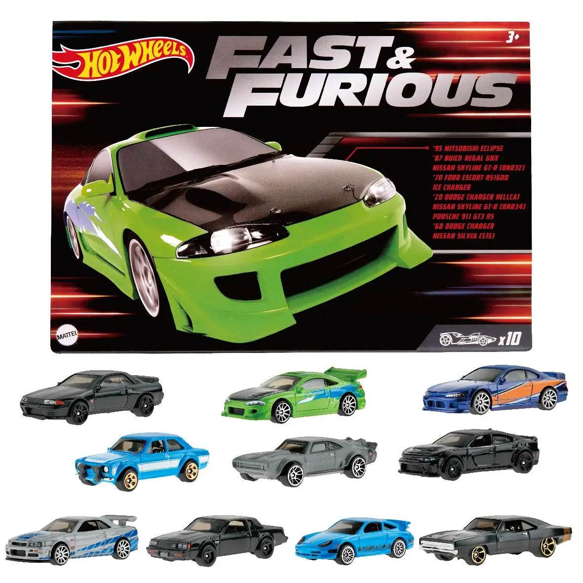 FAST AND FURIOUS 10 CARS BOX (BOX SLIGHT PEEL) SEALED - Its Fun