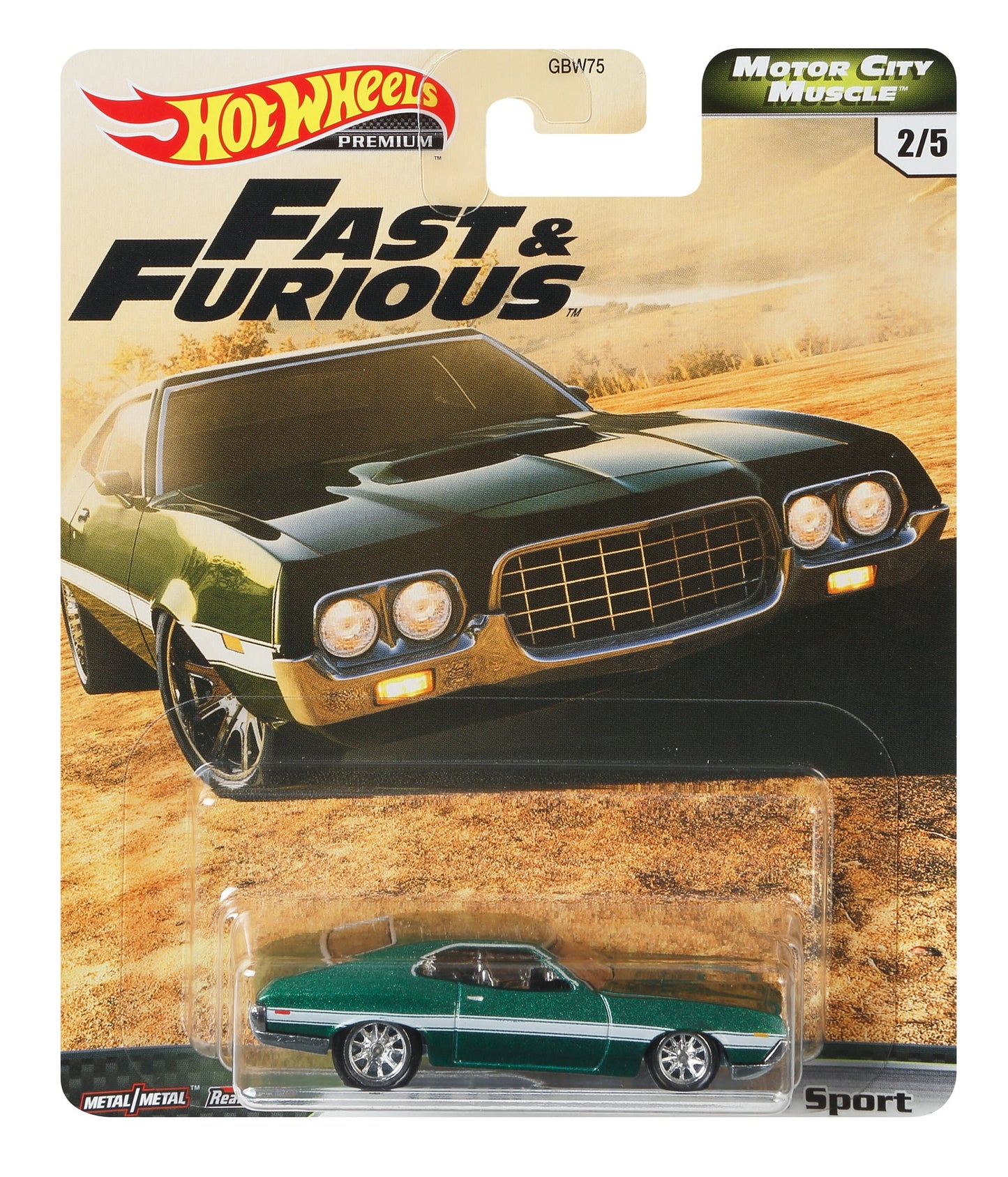 PREMIUM - FAST AND FURIOUS - 72 FORD GRAN TORINO SPORT - 5A - Its Fun- Hot wheels - matchbox - diecast