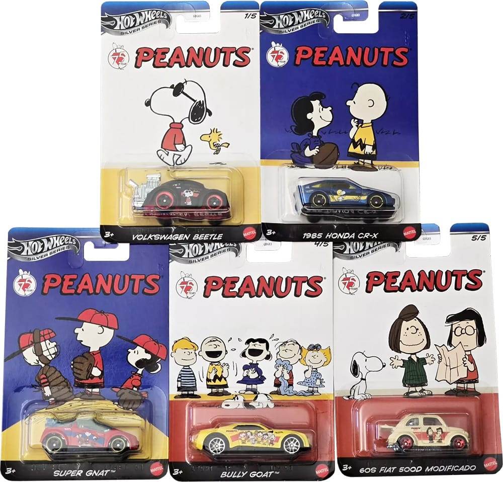 HOT WHEELS - IMPORTED - PEANUTS SET OF 5 CARS - 4B - Its Fun