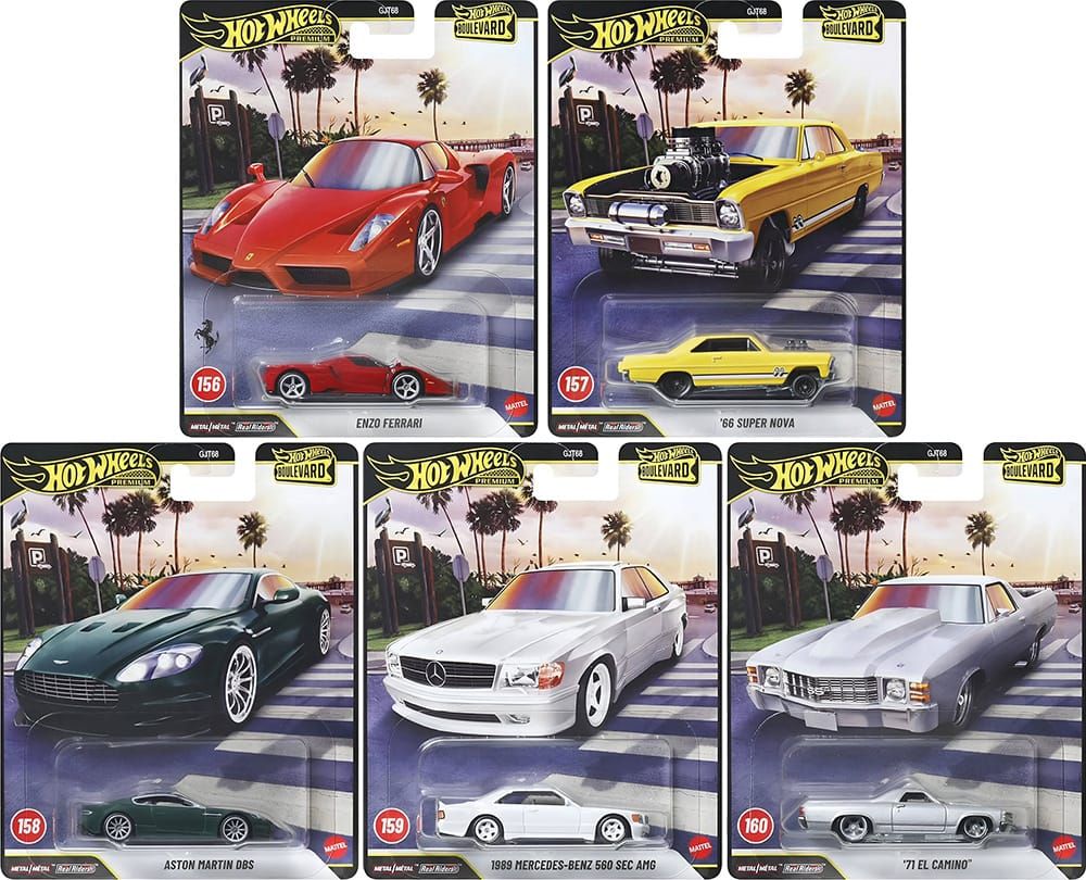PRE-ORDER (ETA 15-20 DAYS)- IMPORTED HOT WHEELS - PREMIUM - BOULEVARD SET (156-160)