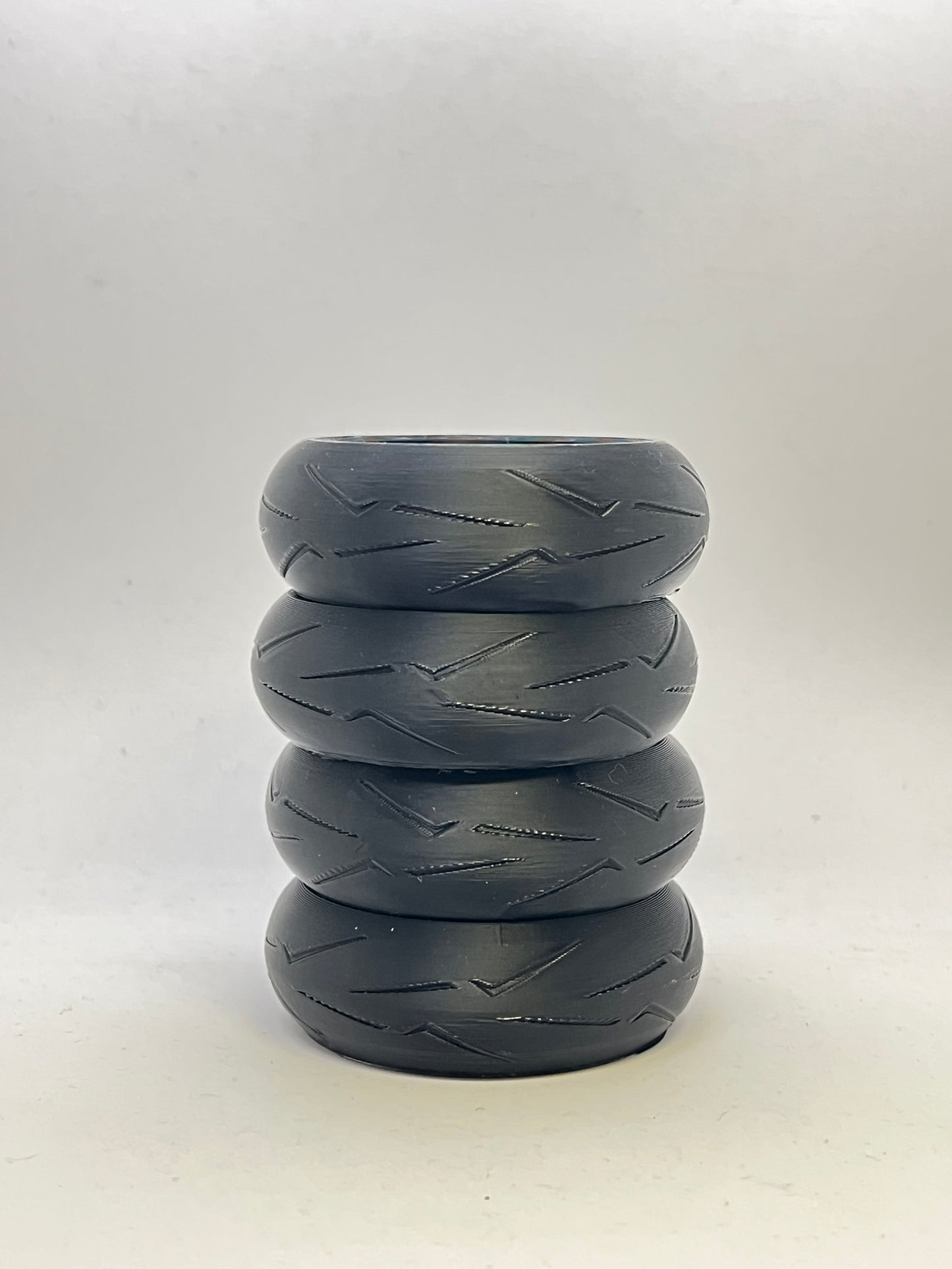 3D PRINTED TYRES SHAPED PEN STAND - BLACK