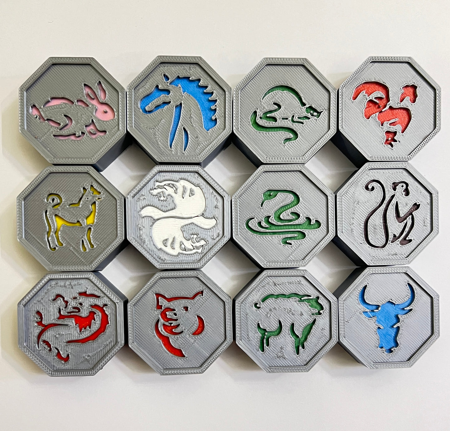 3D PRINTED - JACKIE CHAN ADVENTURES CARTOON MAGIC STONES - SET OF 12 - Its Fun- Hot wheels - matchbox - diecast