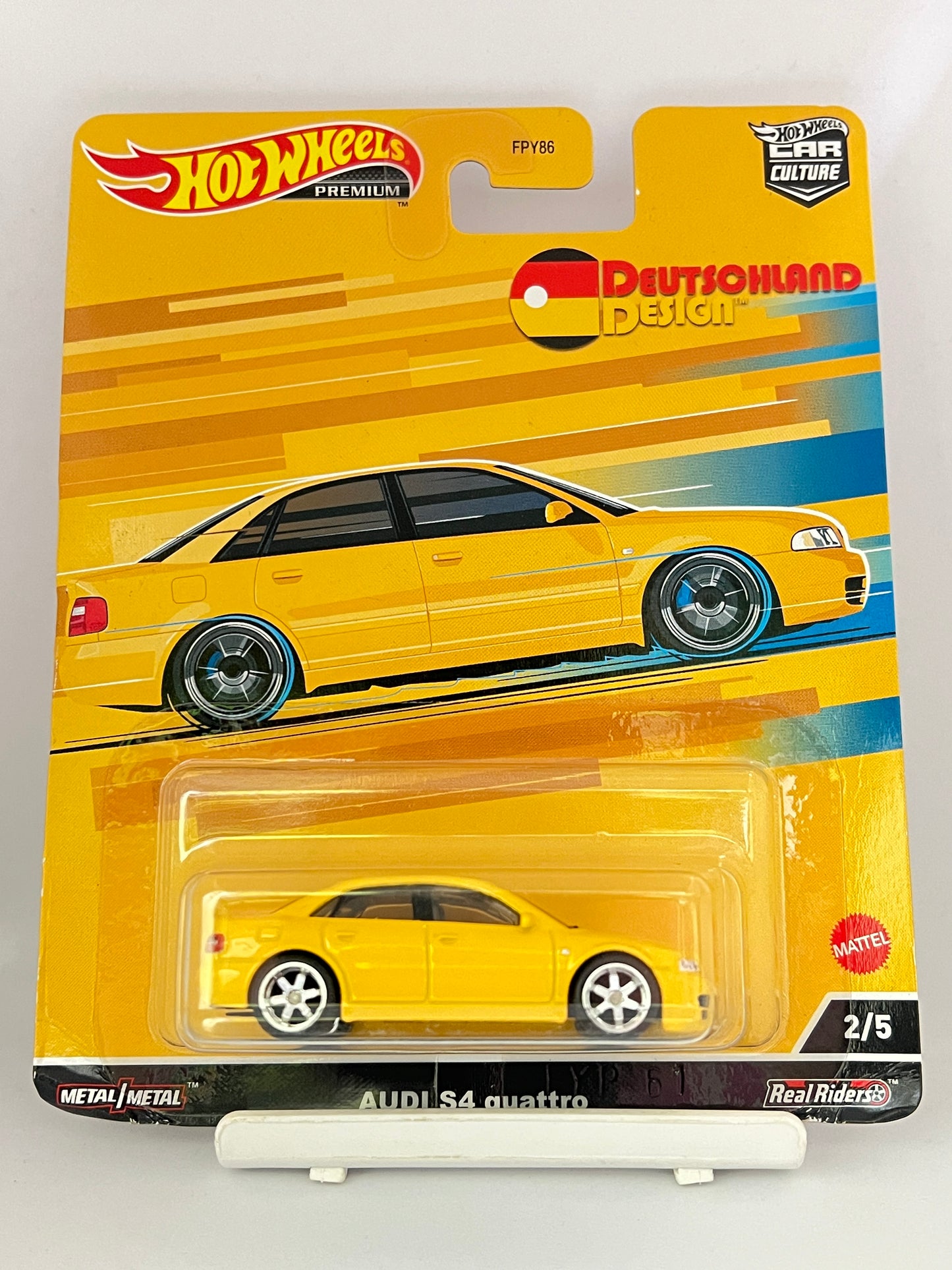 PREMIUM -CREASED CARD -  DEUTSCHLAND DESIGN - AUDI S4 QUATTRO - 5A - Its Fun- Hot wheels - matchbox - diecast