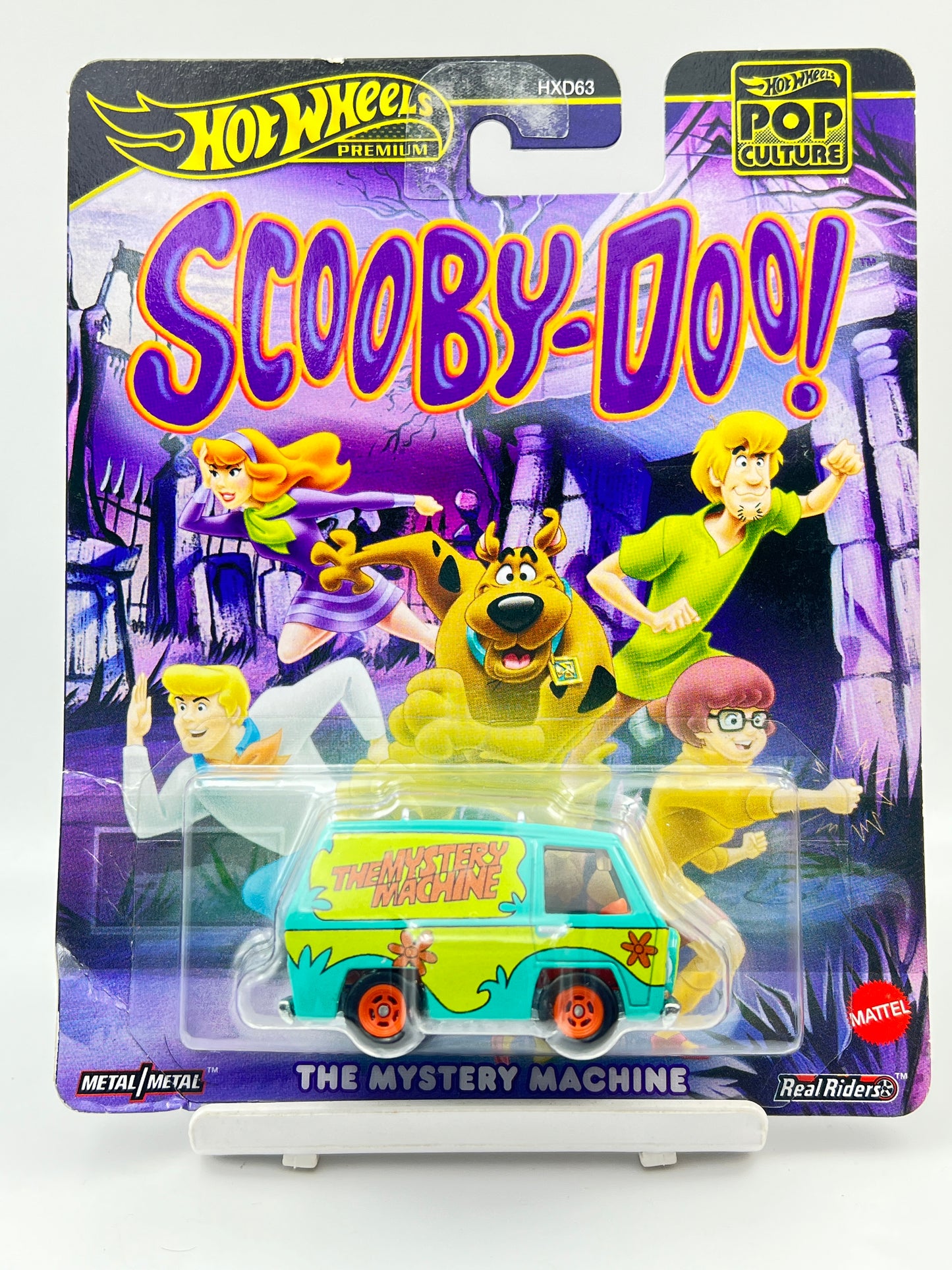 CREASED / SOFT CORNERS - IMPORTED - HOT WHEELS - PREMIUM - THE MYSTERY MACHINE - SCOOBY DOO - 5C