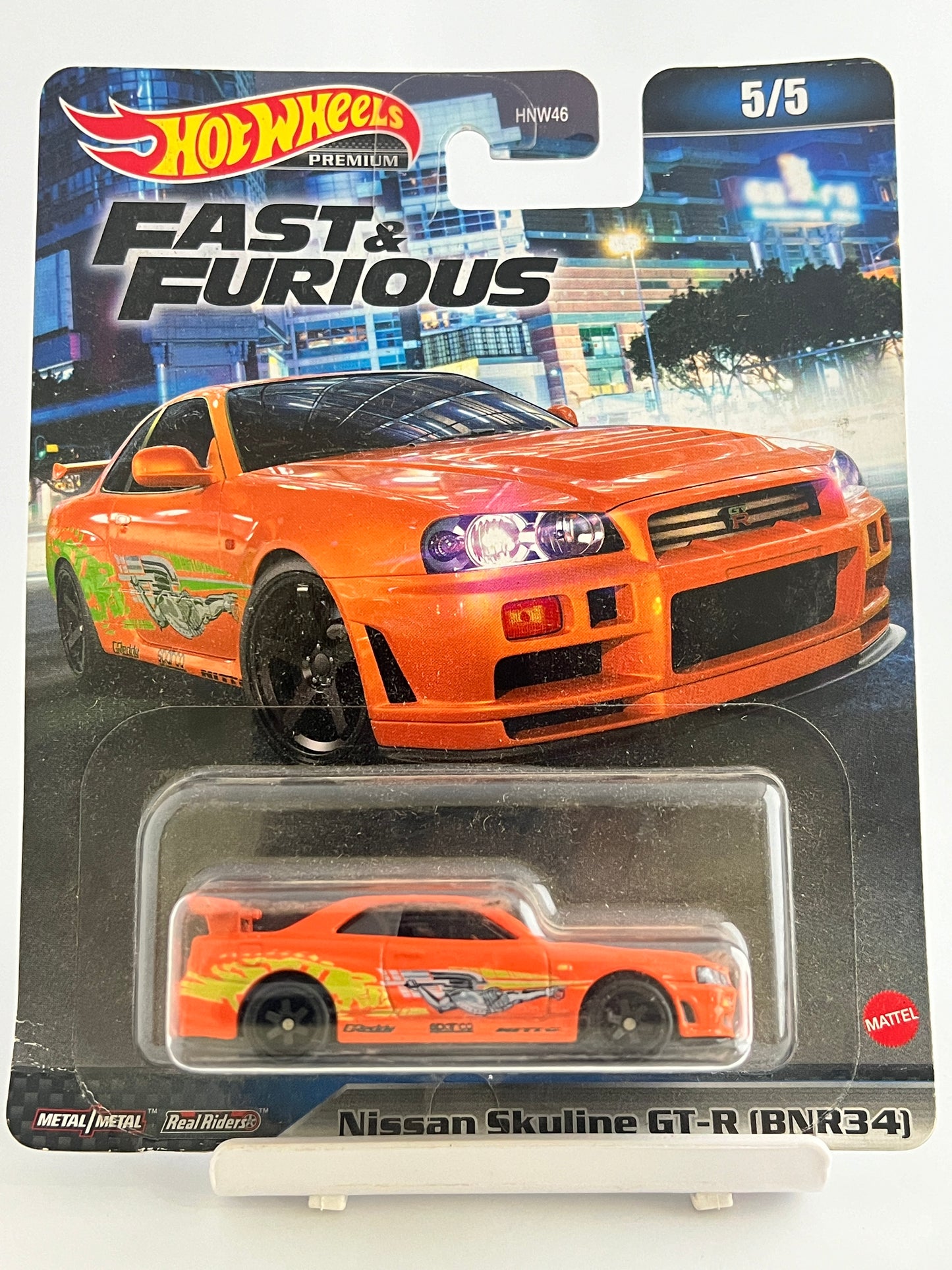 PREMIUM - FAST AND FURIOUS - NISSAN SKYLINE GT-R (BNR34) - CREASED AT BOTTOM - 4B