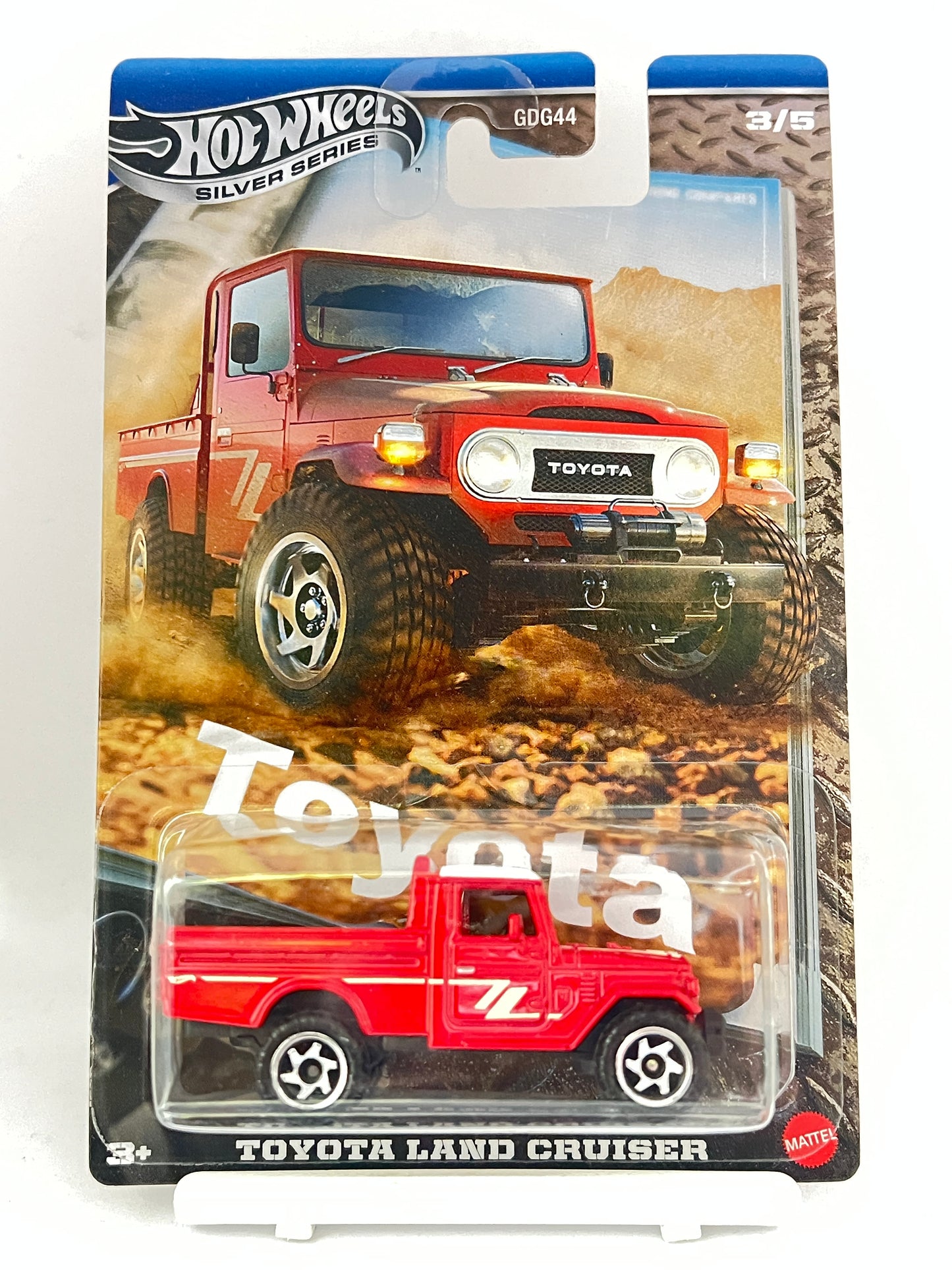 CREASED CARD - HOT WHEELS TOYOTA SILVER SERIES - TOYOTA LAND CRUISER - 4F - Its Fun- Hot wheels - matchbox - diecast