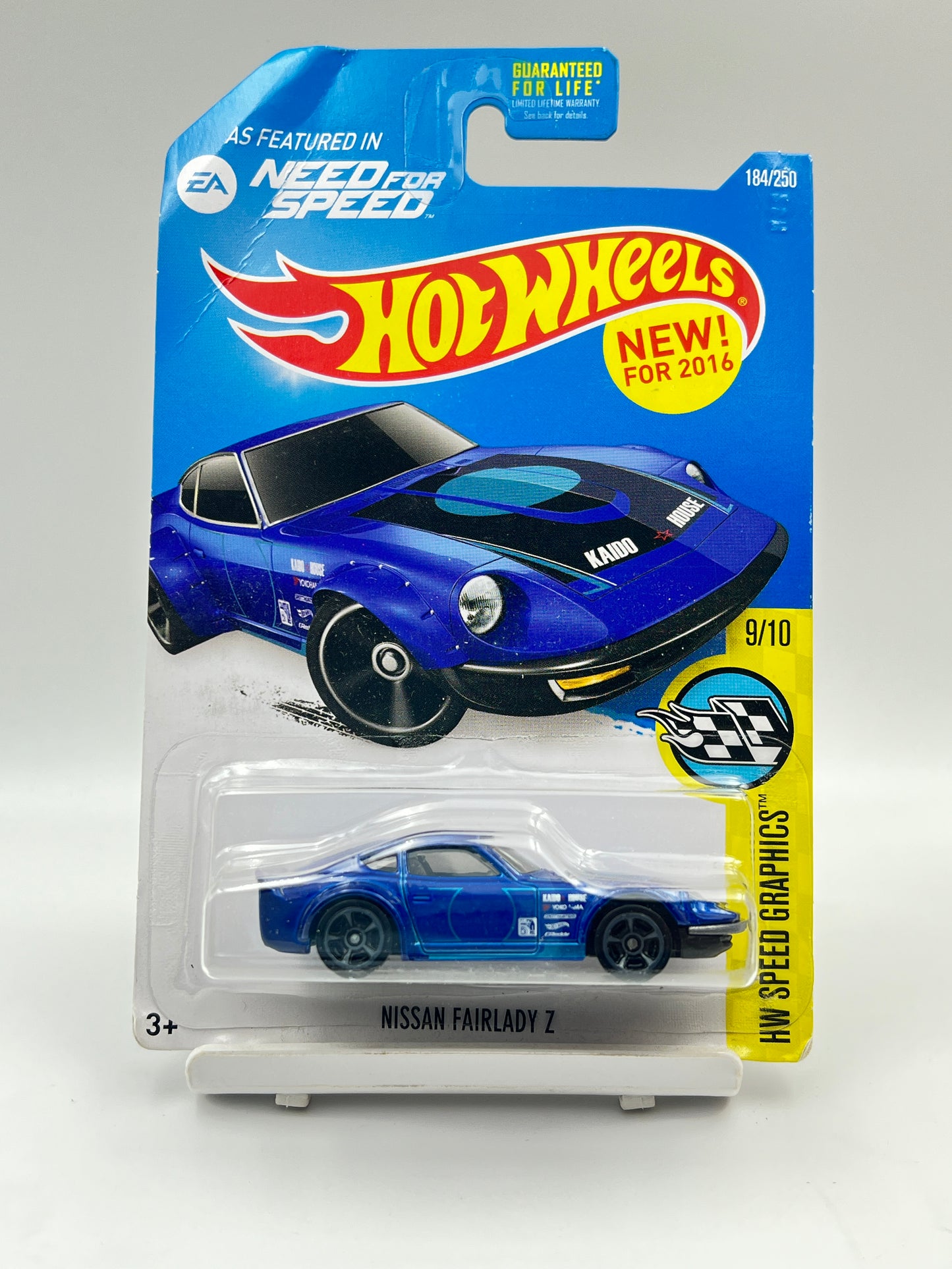 CREASED CARD - HOT WHEELS - NISSAN FAIRLADY Z - BLUE - 4B