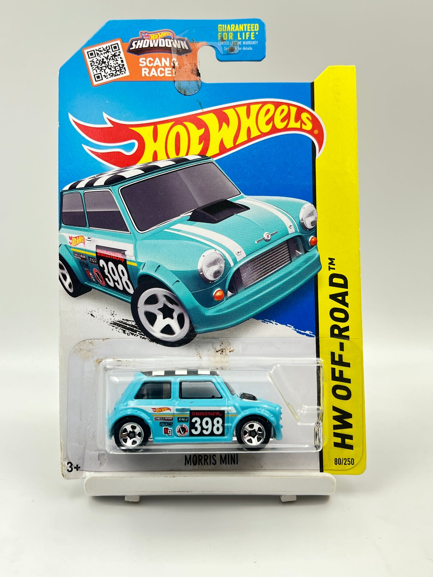 MILD CREASE - IMPORTED - HOT WHEELS - MORRIS MINI - BLUE - 3A