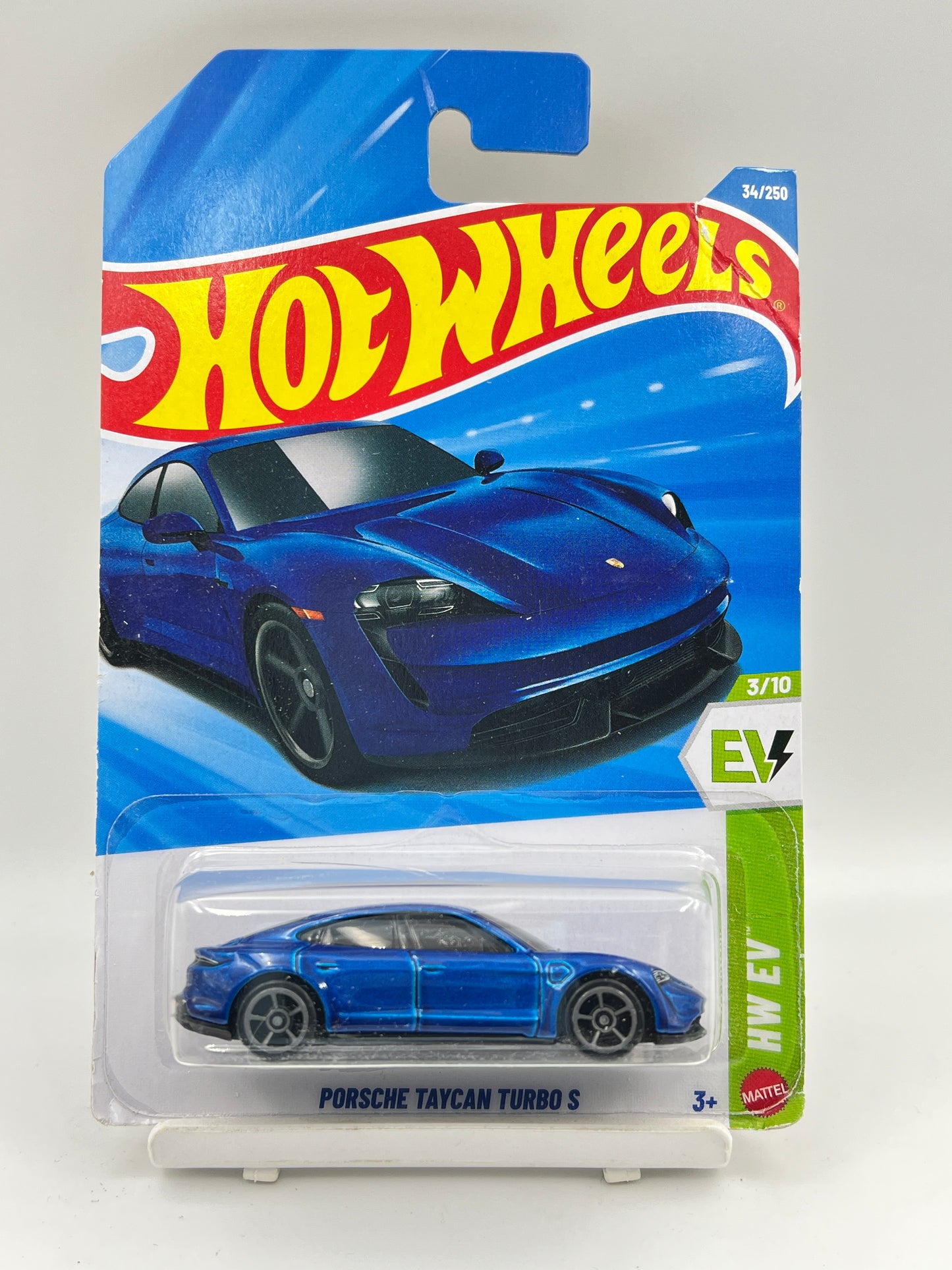 CREASE / SOFT CORNERS - HOT WHEELS - PORSCHE TAYCAN TURBO S - BLUE - 1A