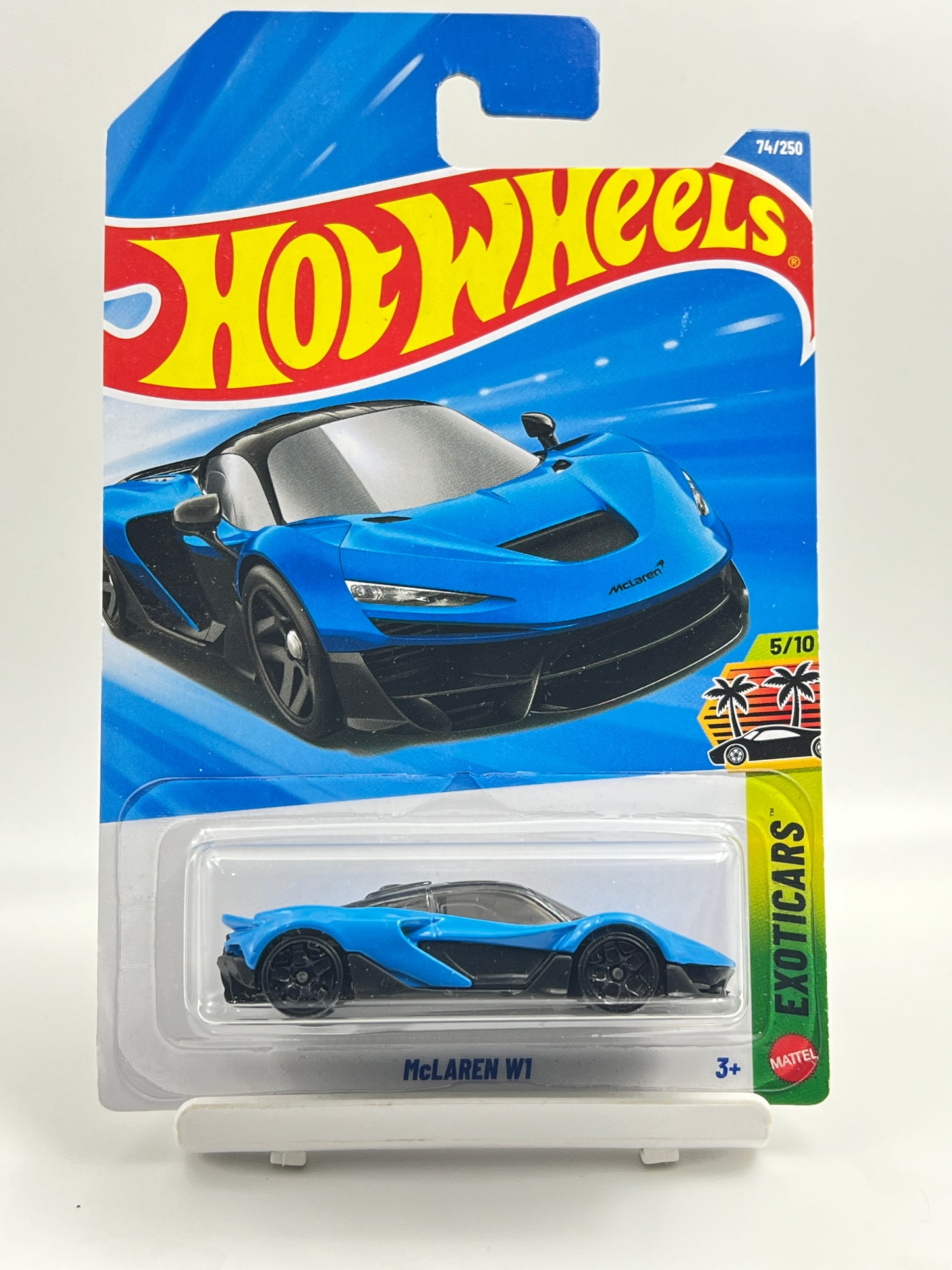 MILD CREASE - HOT WHEELS - MCLAREN W1 - BLUE - 3E