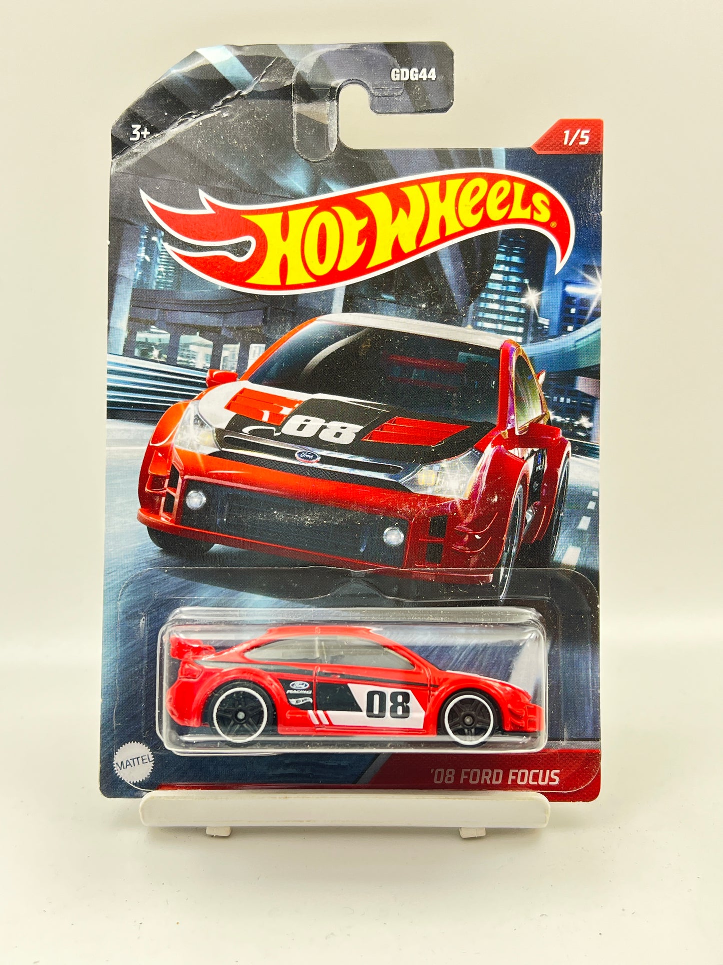 CREASED CARD - HOT WHEELS - 08 FORD FOCUS - 1C