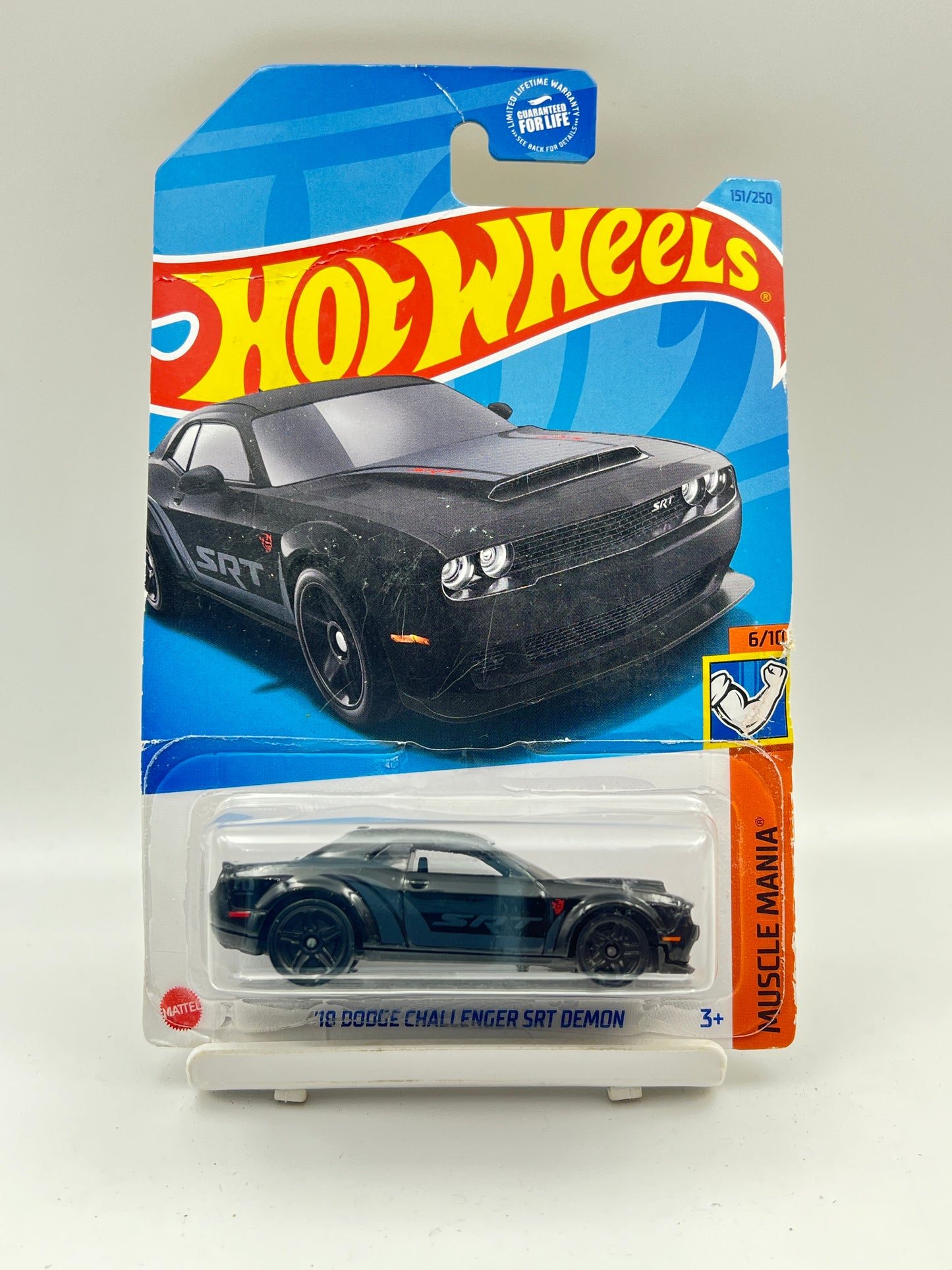 DAMAGED CARD - HOT WHEELS - 18 DODGE CHALLENGER SRT DEMON - 1C