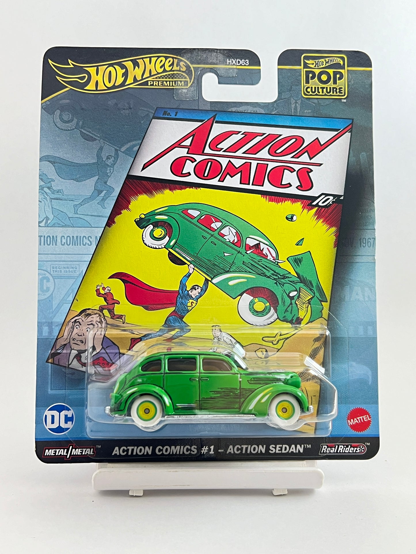 IMPORTED PREMIUM - ACTION COMICS #1 - ACTION SEDAN - 5B - Its Fun- Hot wheels - matchbox - diecast