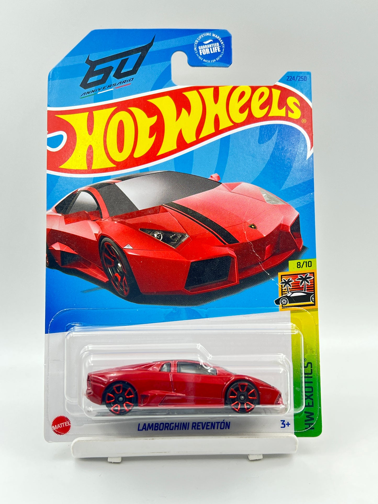 MILD CREASE - ( CARD AS IN PIC ) - HOT WHEELS - LAMBORGHINI REVENTON - 4F