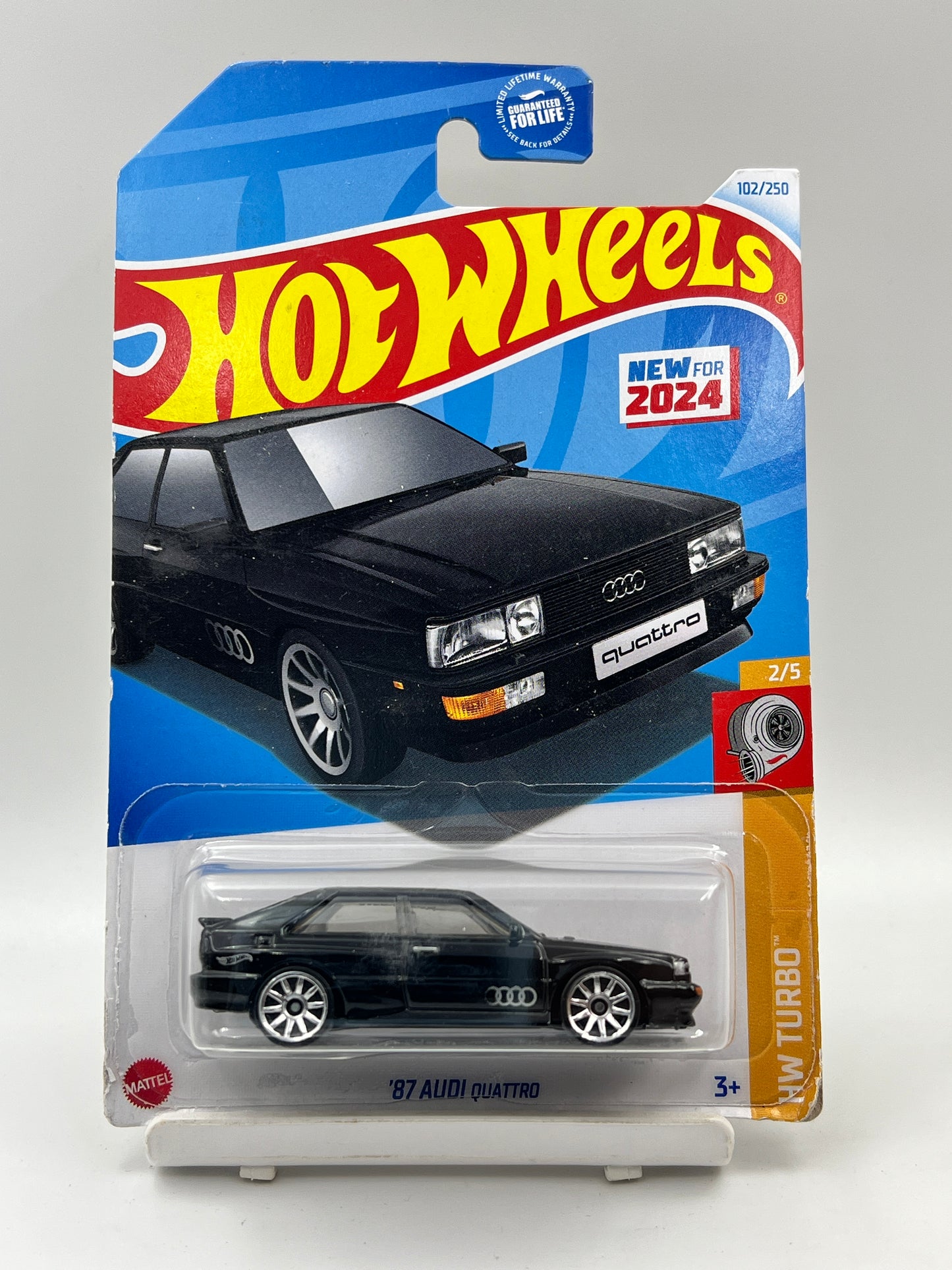 MILD SOFT CORNER - HOT WHEELS - 87 AUDI QUATTRO - BLACK - 1B