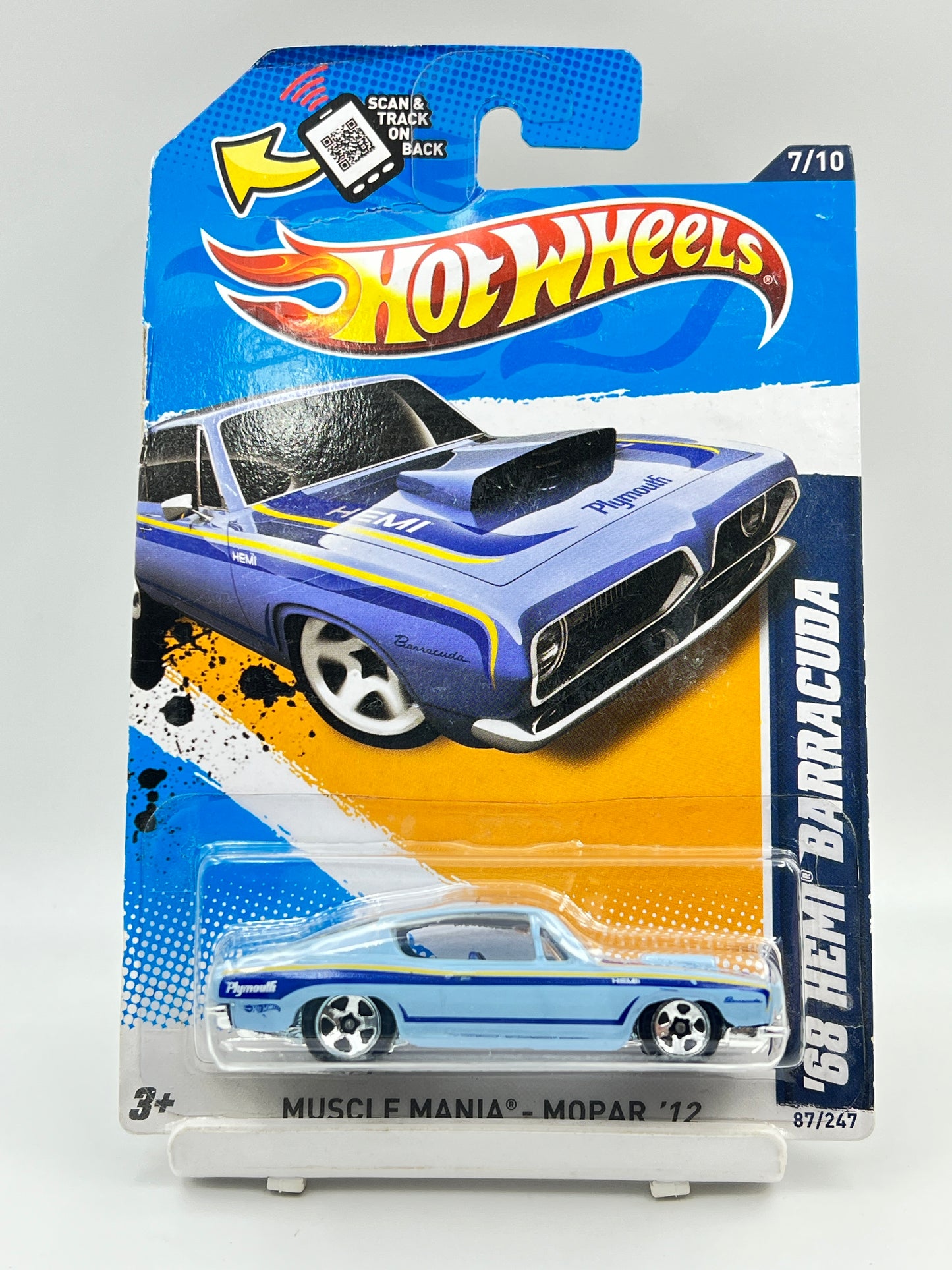 CREASED - IMPORTED - HOT WHEELS - 68 HEMI BARRACUDA - 1A