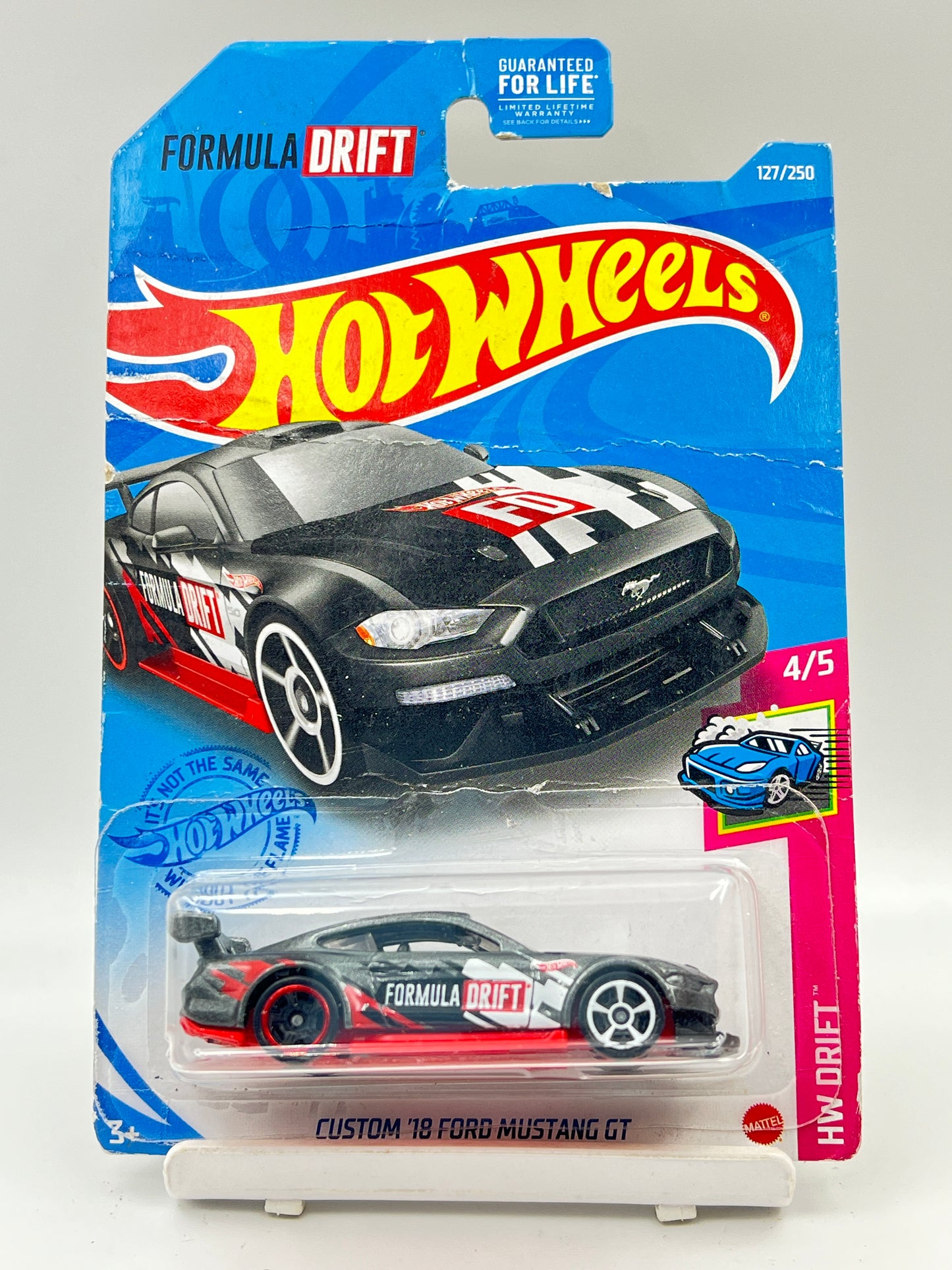 CREASED CARD - ( CARD AS IN PIC ) - CUSTOM 18 FORD MUSTANG GT - 4F