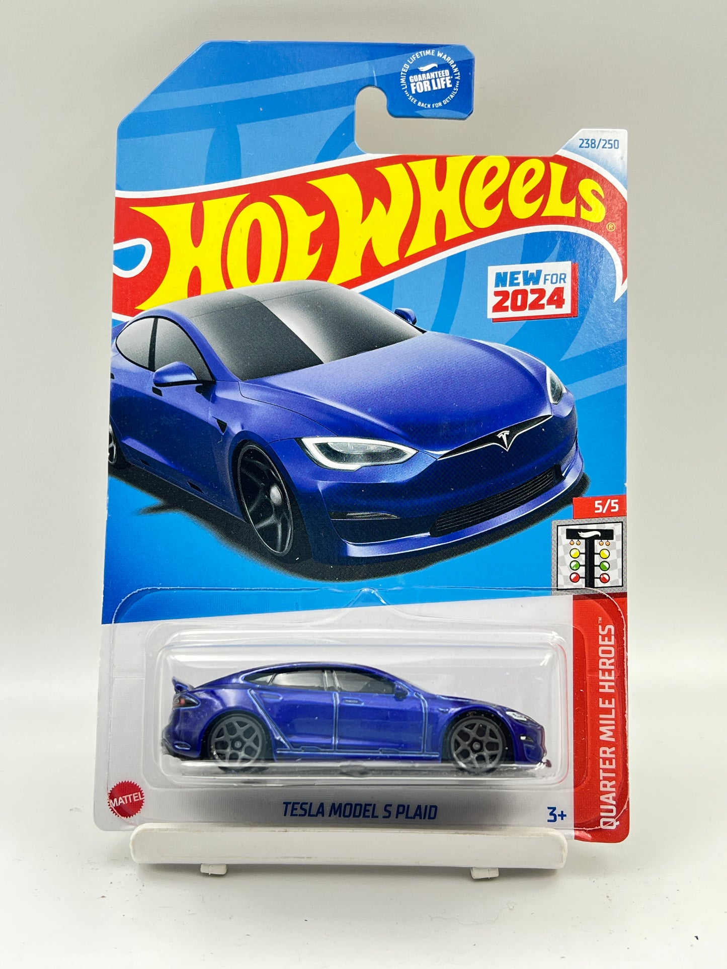 IMPORTED - HOT WHEELS - TESLA MODEL S PLAID - BLUE - 3C