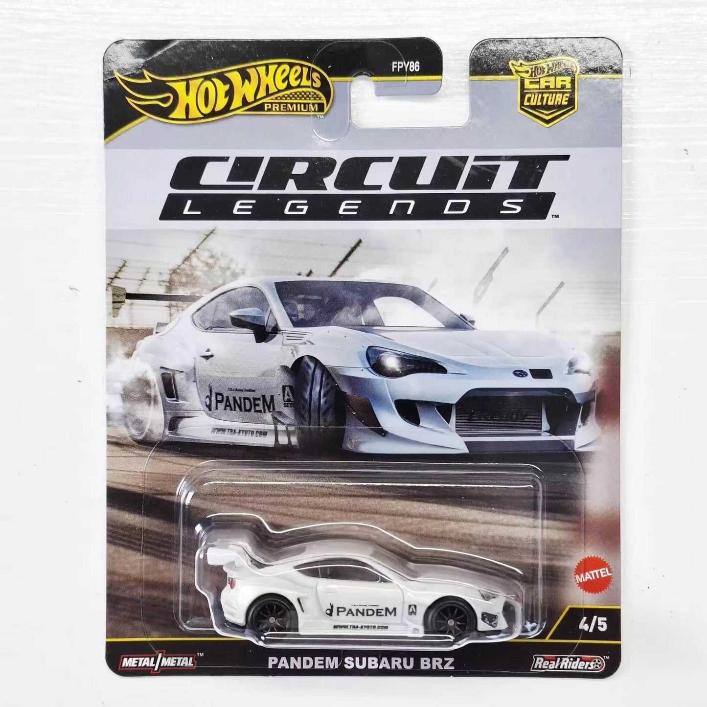 HOT WHEELS PREMIUM - CIRCUIT LEGENDS - PANDEM SUBARU BRZ - PEARL WHITE - 5A - Its Fun