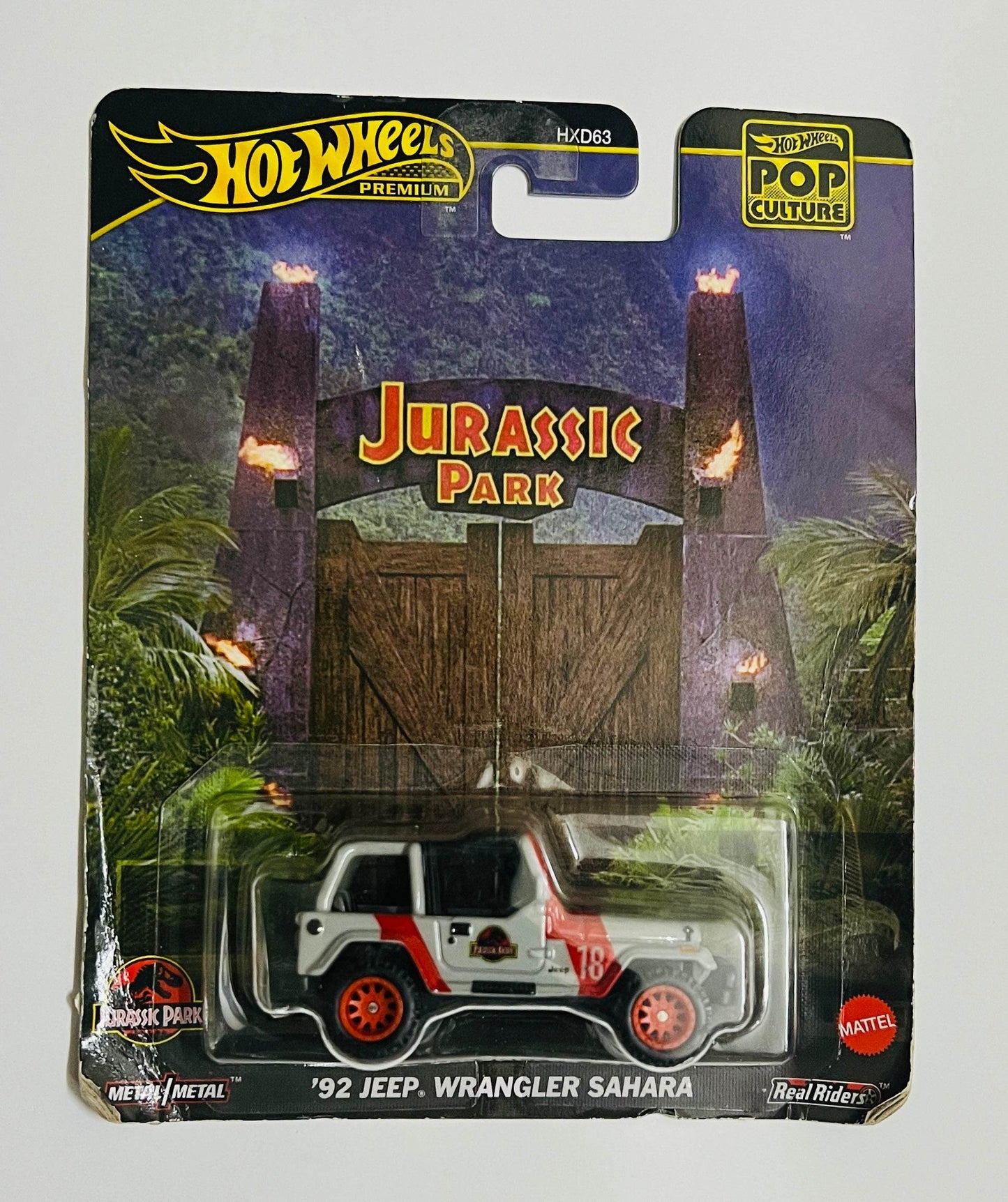 CREASED CARD - HOT WHEELS - 92 JEEP WRANGLER SAHARA - 4F - Its Fun