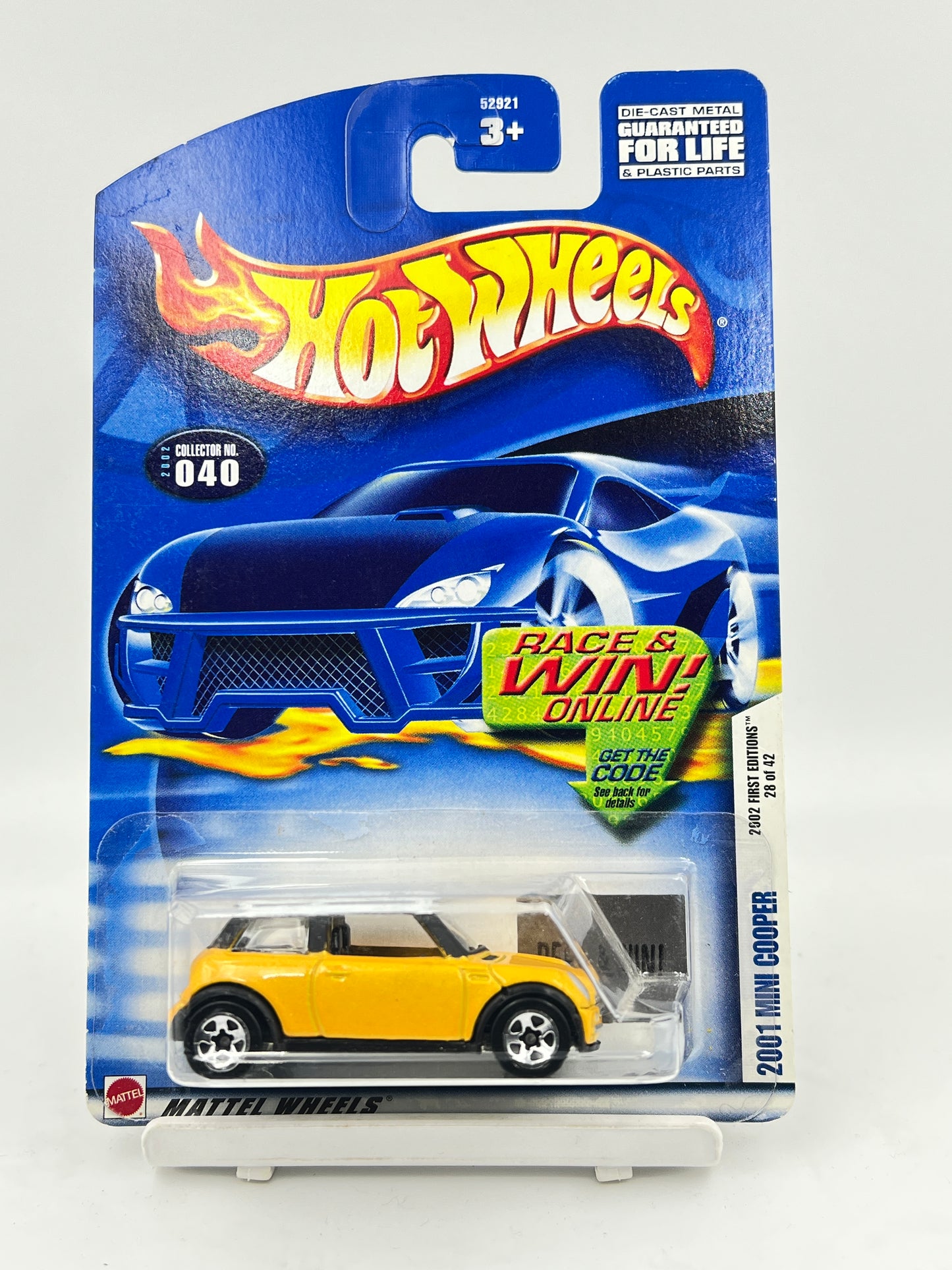 HOT WHEELS - 2001 MINI COOPER - YELLOW - 2A