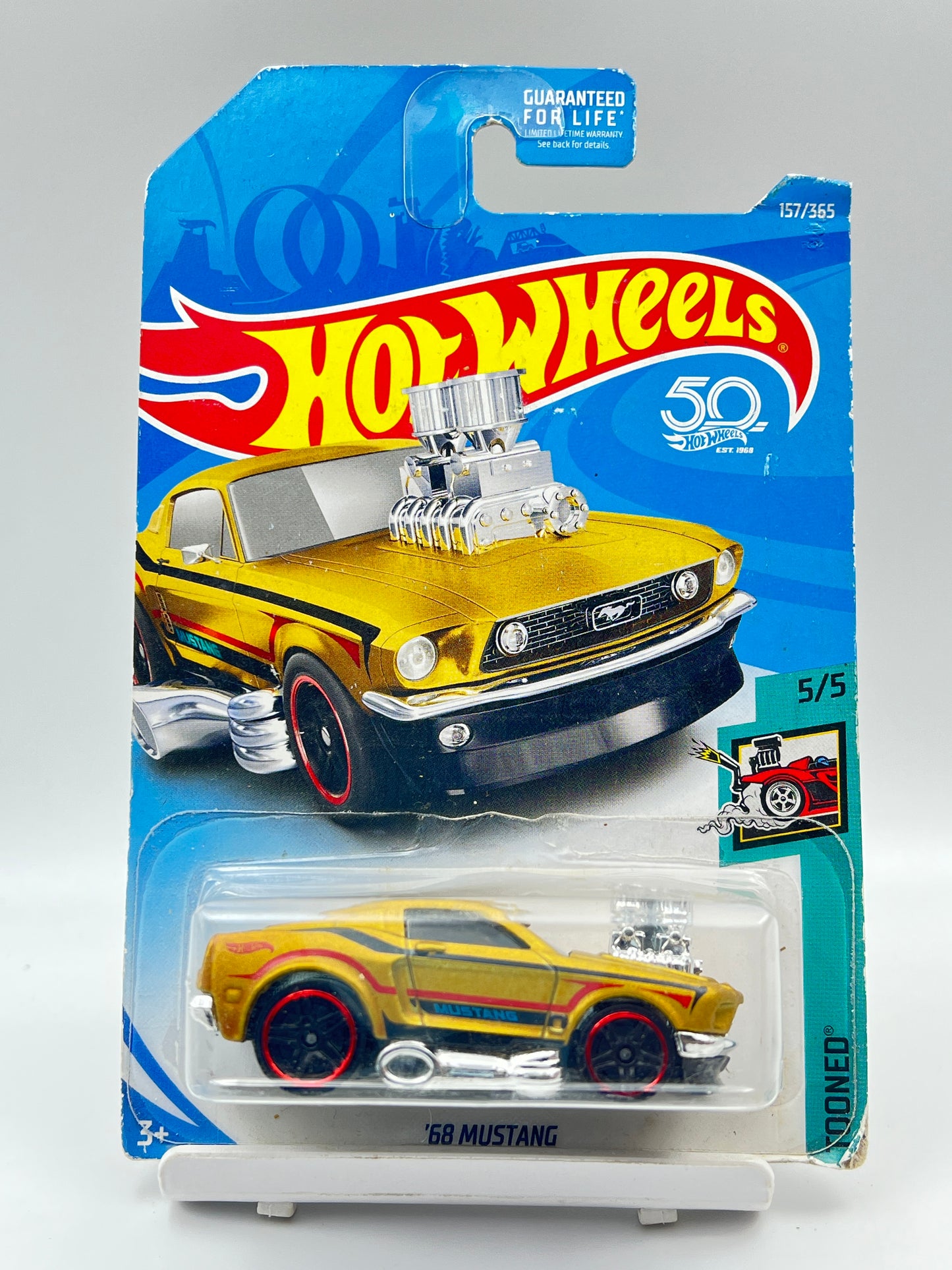 CREASED CARD - IMPORTED - HOT WHEELS - TOONED 68 MUSTANG - 1A