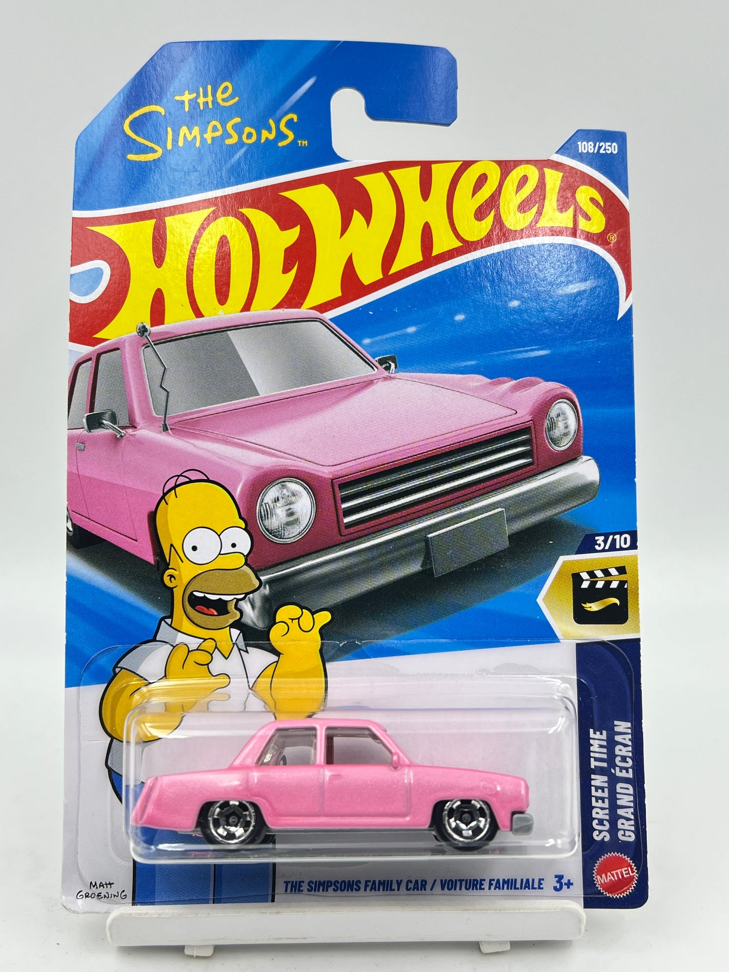 CREASED - HOT WHEELS - THE SIMPSONS FAMILY CAR - 1A