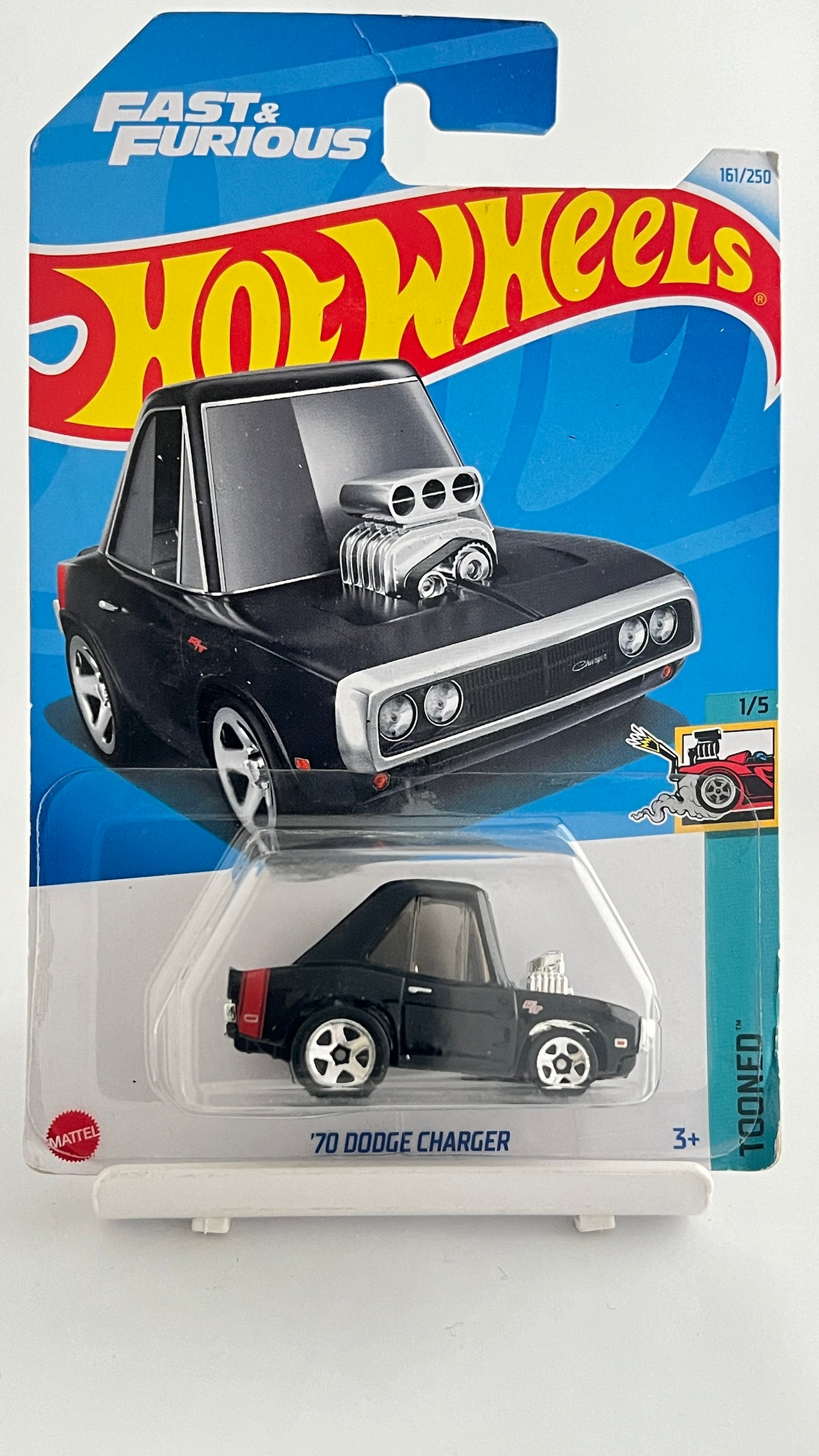 70 DODGE CHARGER - TOONED BLACK - 3B - Its Fun- Hot wheels - matchbox - diecast