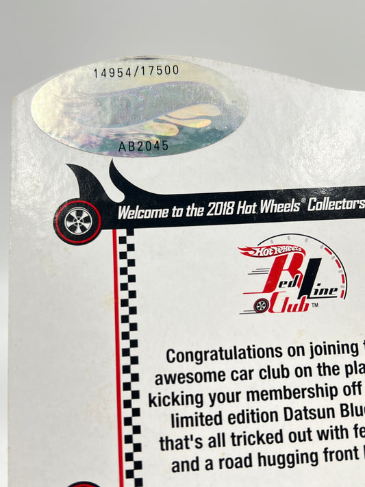 RLC - LIMITED EDITION NUMBERED - DATSUN BLUEBIRD 510 - WITH BADGE AND PIN - (14954/17500 MANUFACTURED)