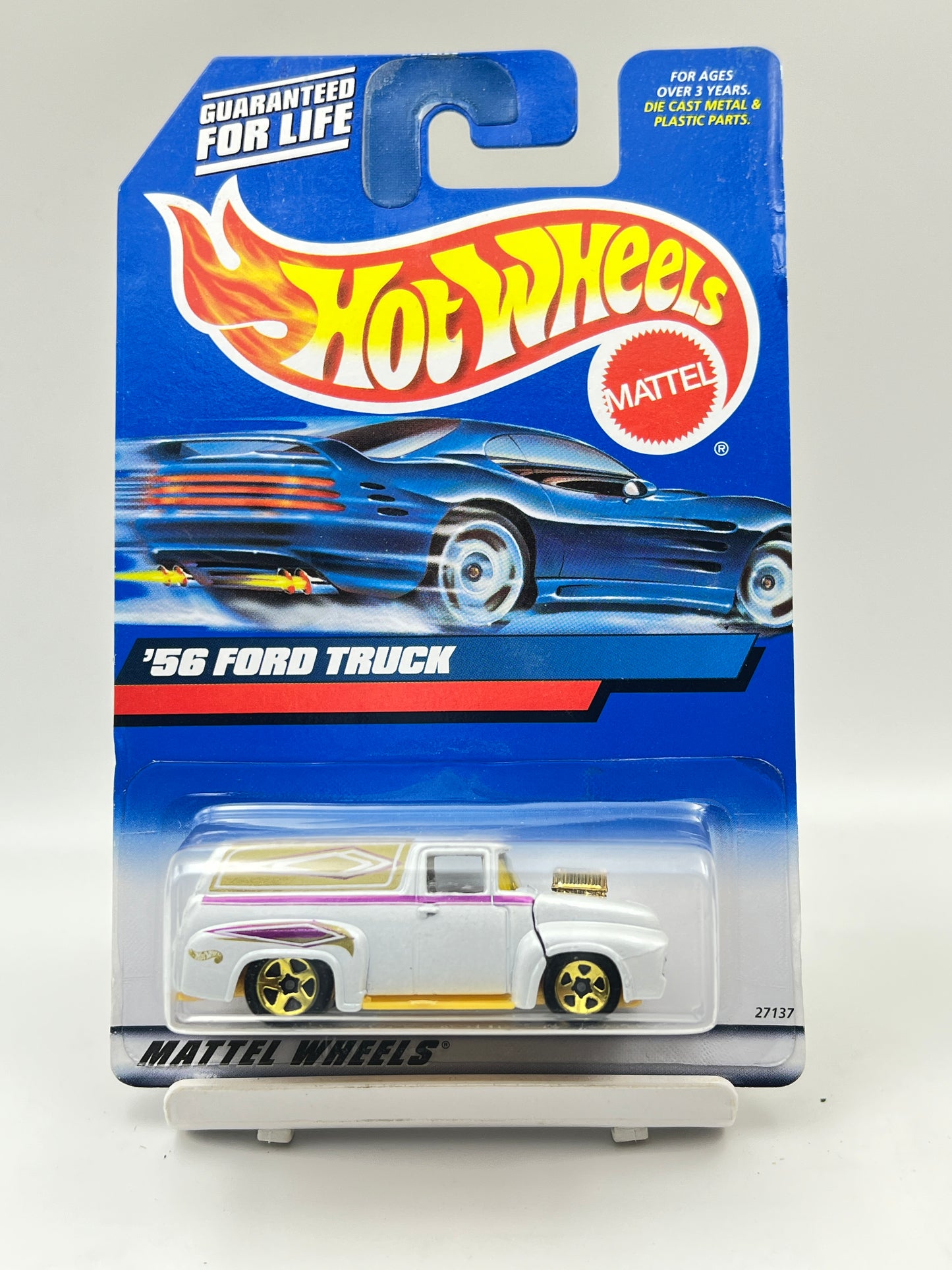 IMPORTED - OPENABLE HOOD - HOT WHEELS - 56 FORD TRUCK - WHITE - 1A