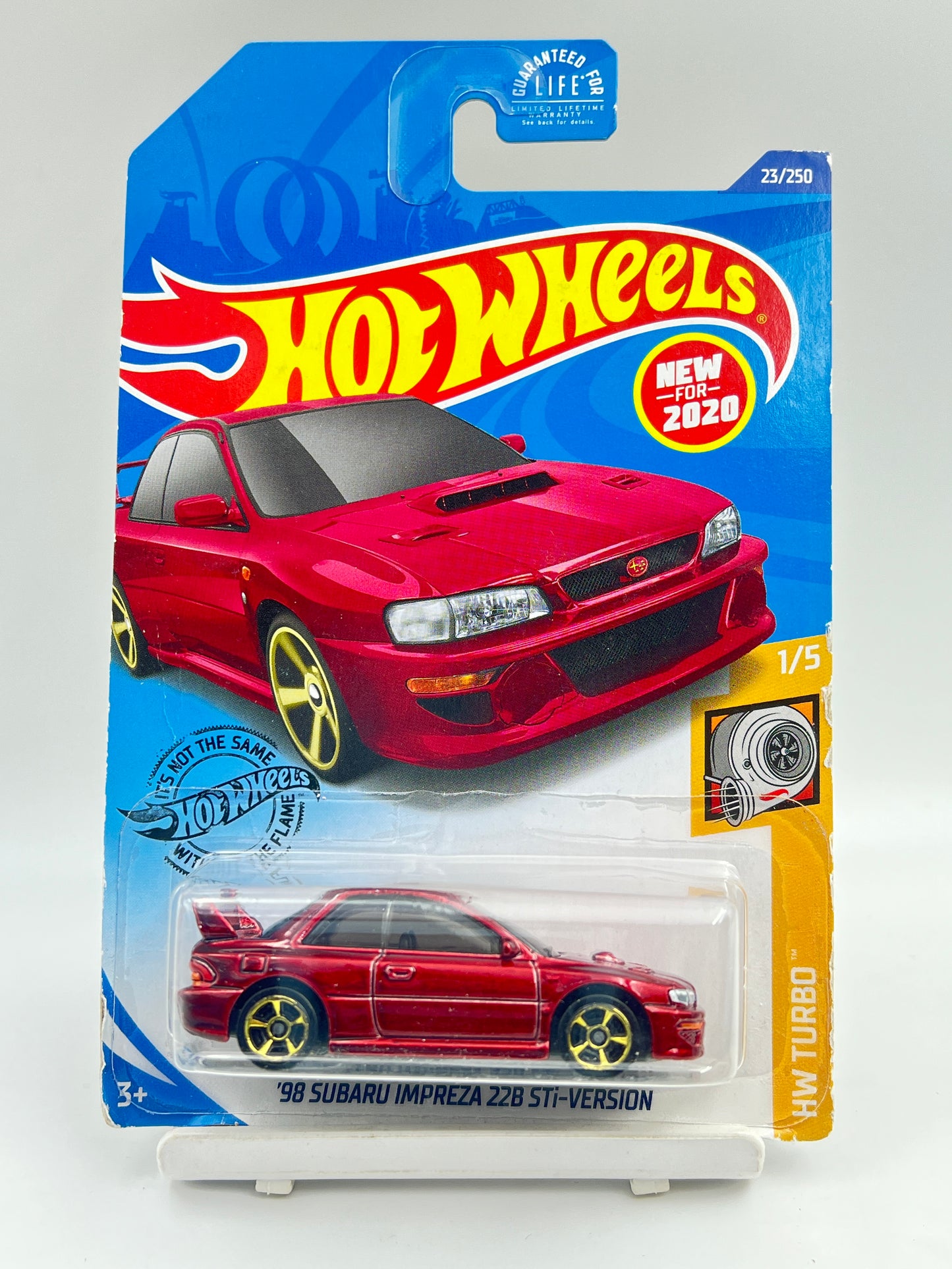SOFT CORNERS - IMPORTED - HOT WHEELS - 98 SUBARU IMPREZA 22B-STI VERSION - RED - 3C