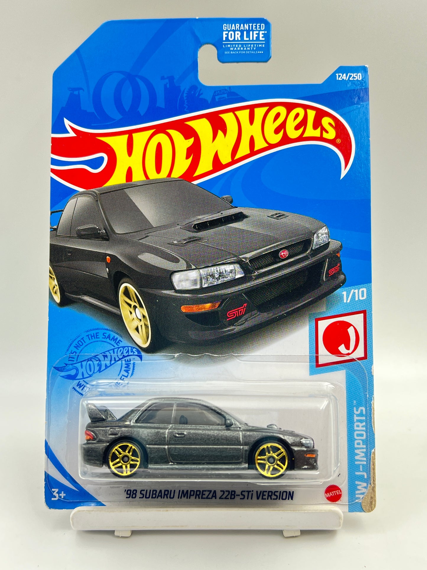 SOFT CORNERS - IMPORTED - HOT WHEELS - 98 SUBARU IMPREZA 22B-STI VERSION - DARK GREY - 3C