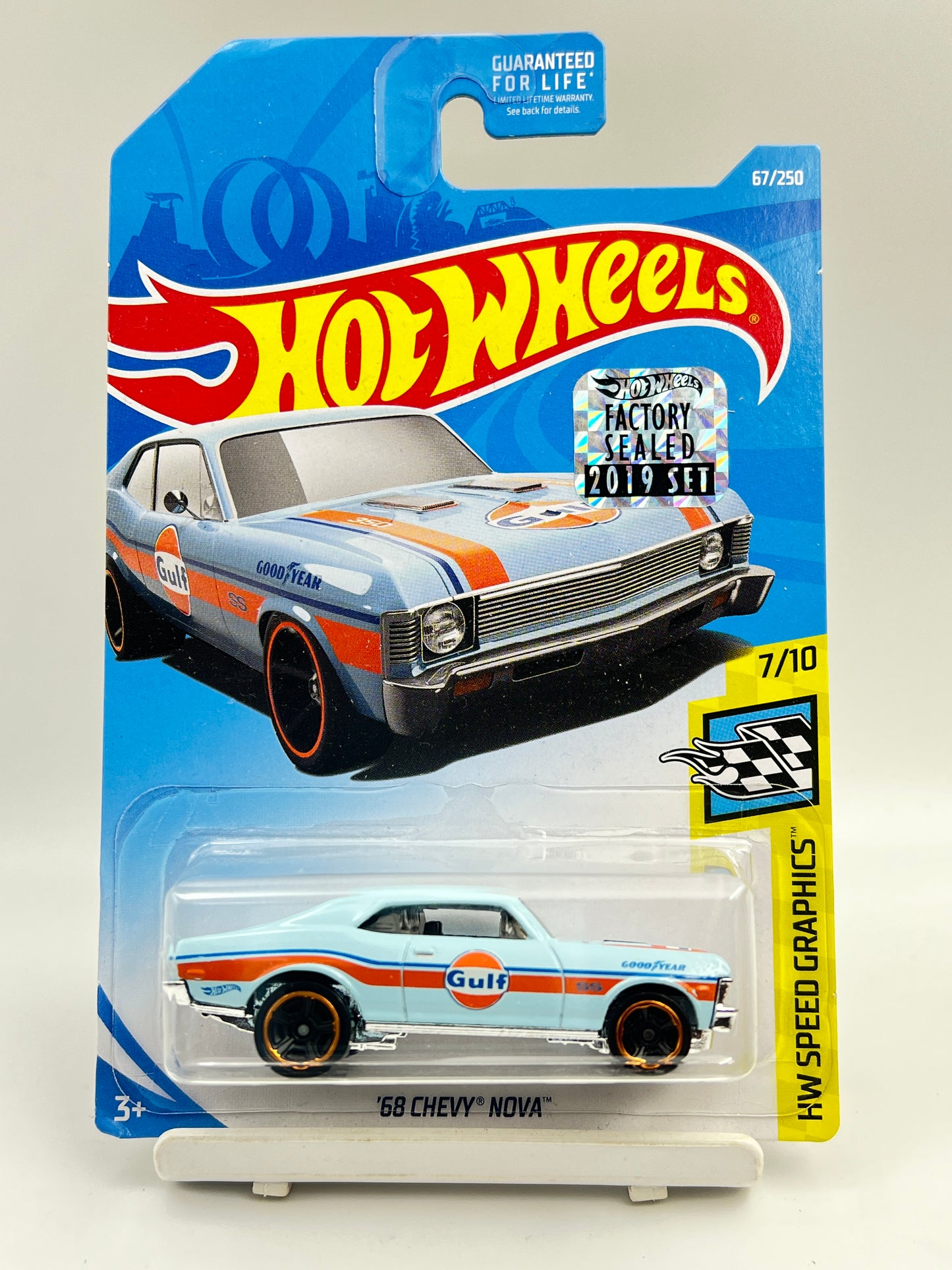 FACTORY SEALED - IMPORTED - HOT WHEELS - 68 CHEVY NOVA - GULF - 3C