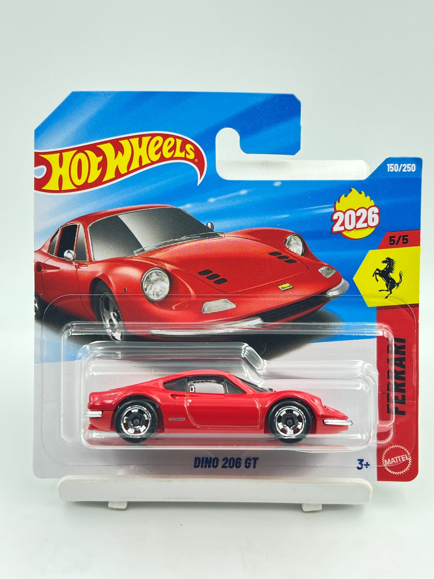HOT WHEELS - FERRARI - DINO 206 GT - RED - 7A