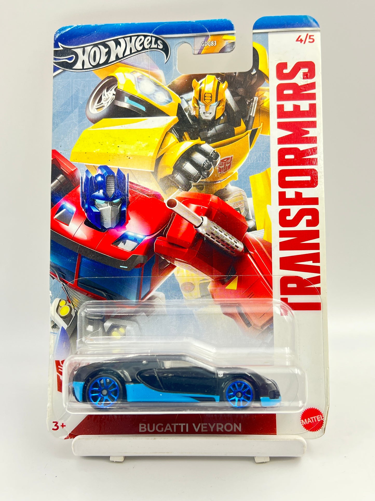 SOFT CORNERS - ( CARD AS IN PIC ) - IMPORTED - HOT WHEELS - BUGATTI VEYRON - TRANSFORMERS - 9A