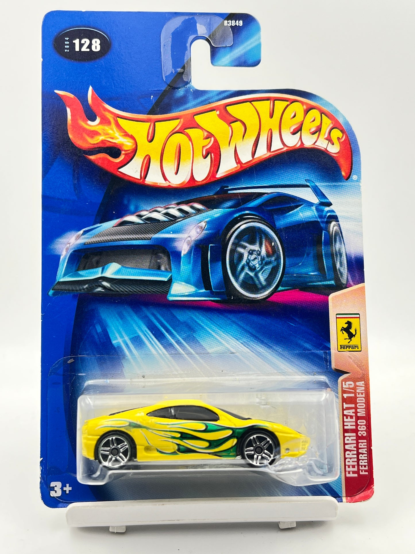 HOT WHEELS - CARD AND BLISTER DAMAGED - FERRARI 360 MODENA - YELLOW - 9C