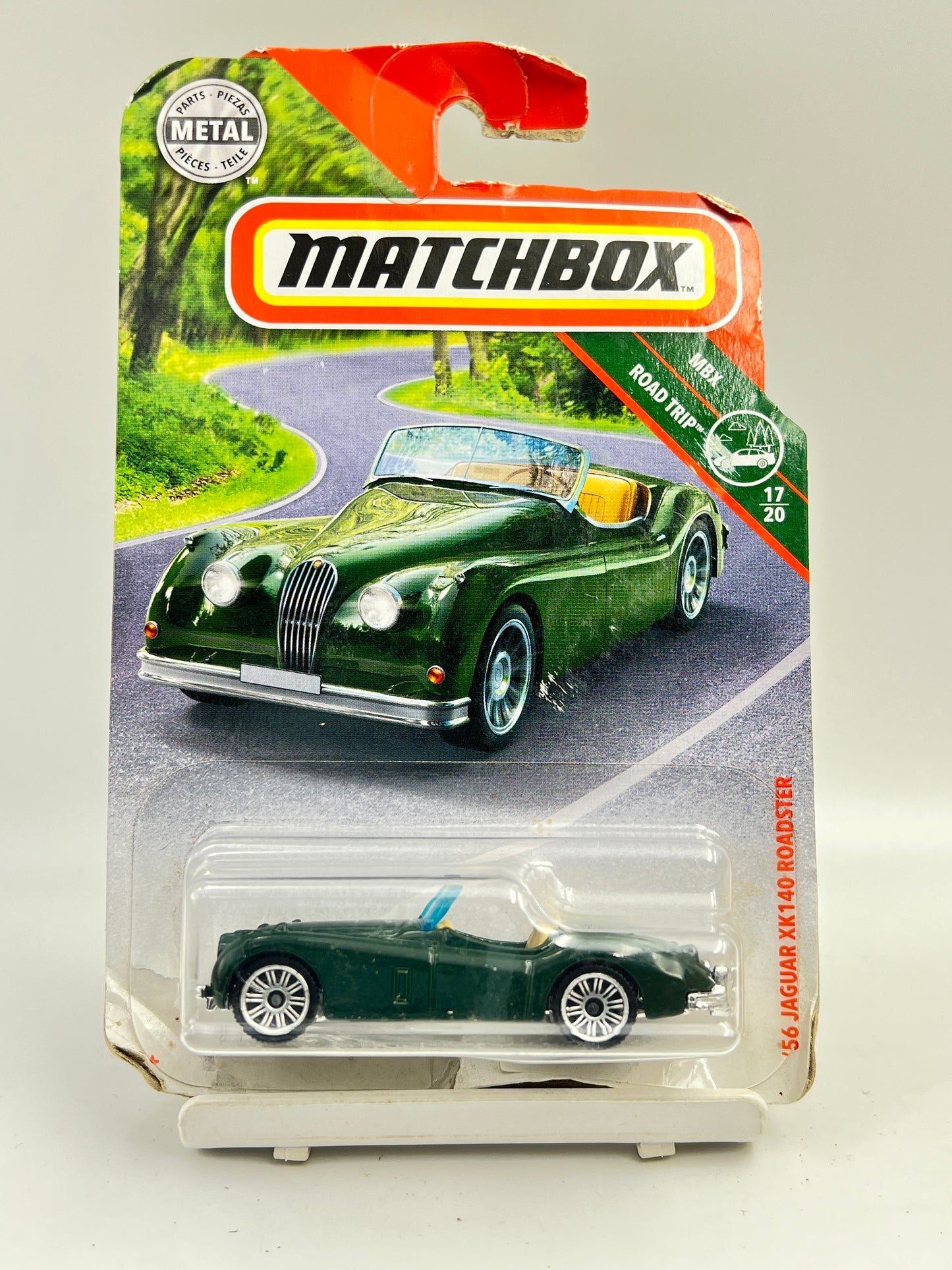 HEAVY CARD DAMAGE - RARE - MATCHBOX - 56 JAGUAR XK140 ROADSTER - 6C