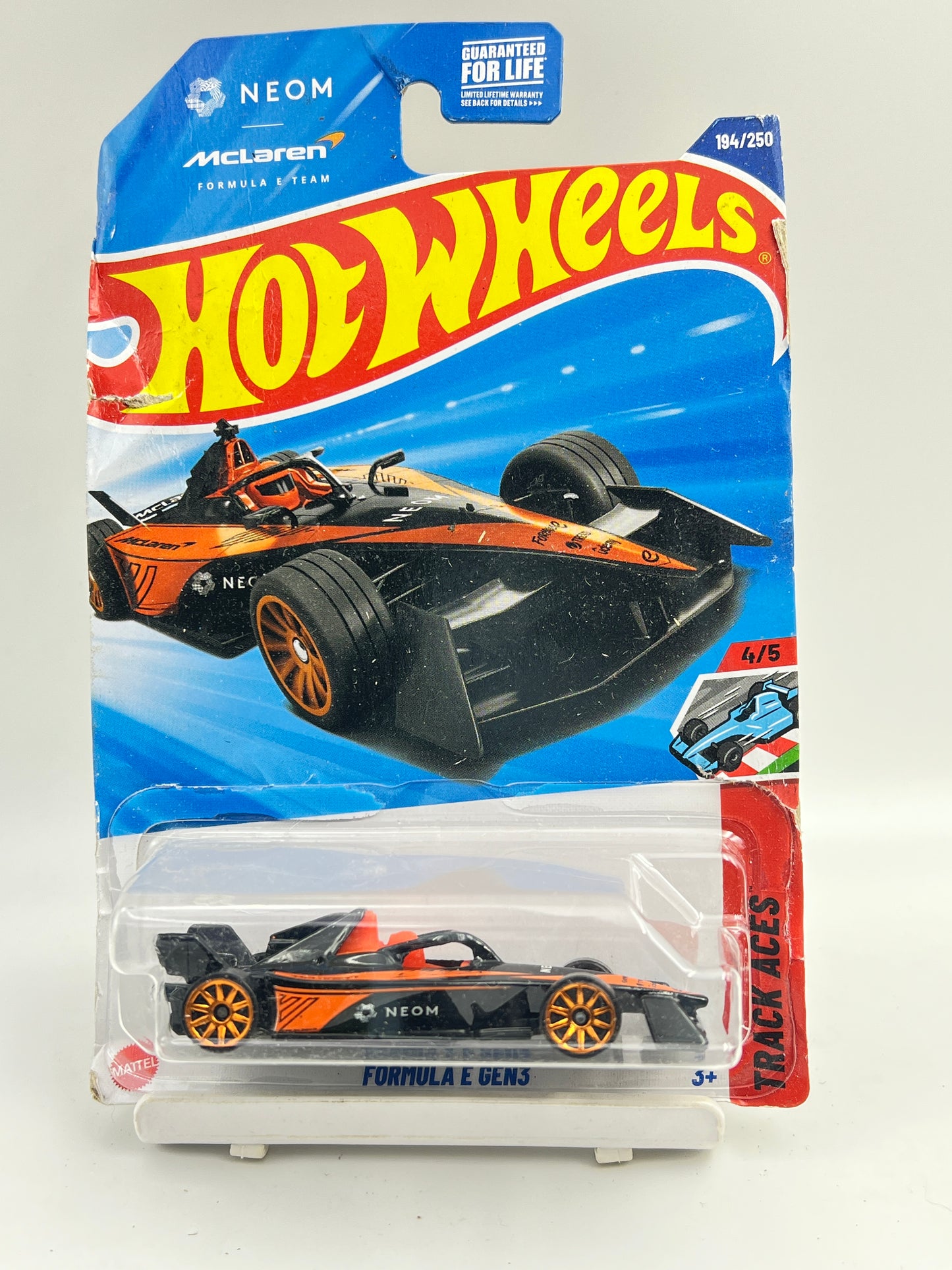 DAMAGED CARD - IMPORTED - HOT WHEELS - FORMULA E GEN3 - MCLAREN - 7A