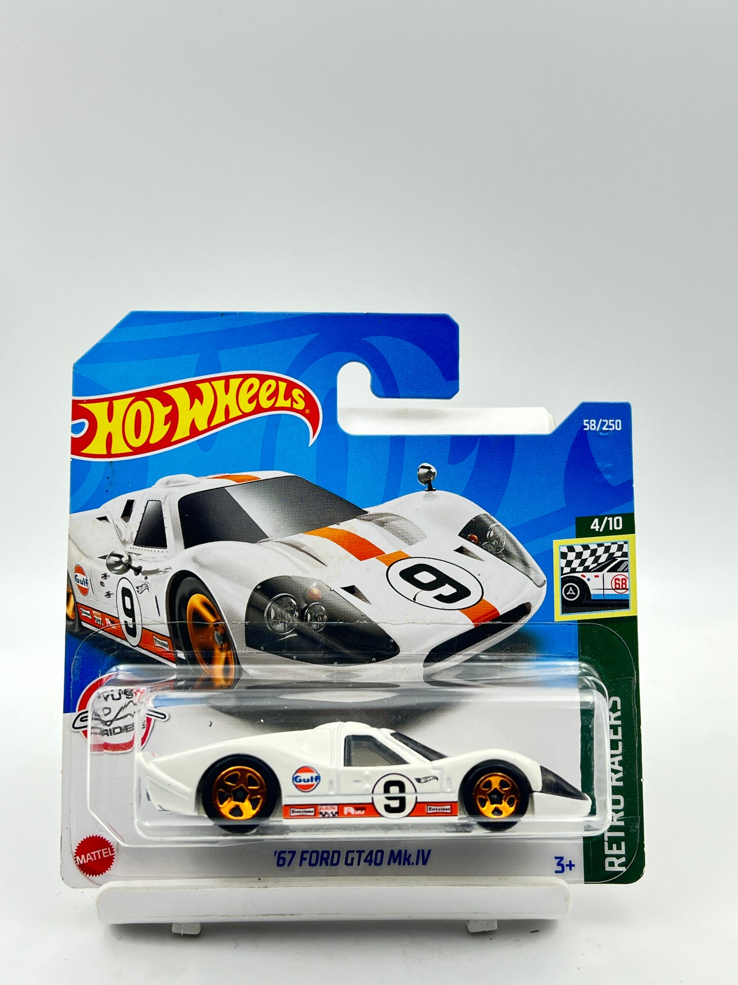 HOT WHEELS - 67 FORD GT40 MK.IV - WHITE GULF - 7A