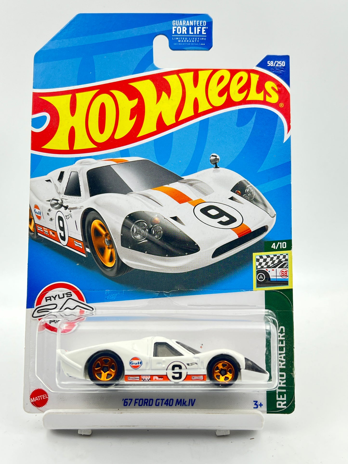 HOT WHEELS - 67 FORD GT40 MK.IV - WHITE GULF - 7B