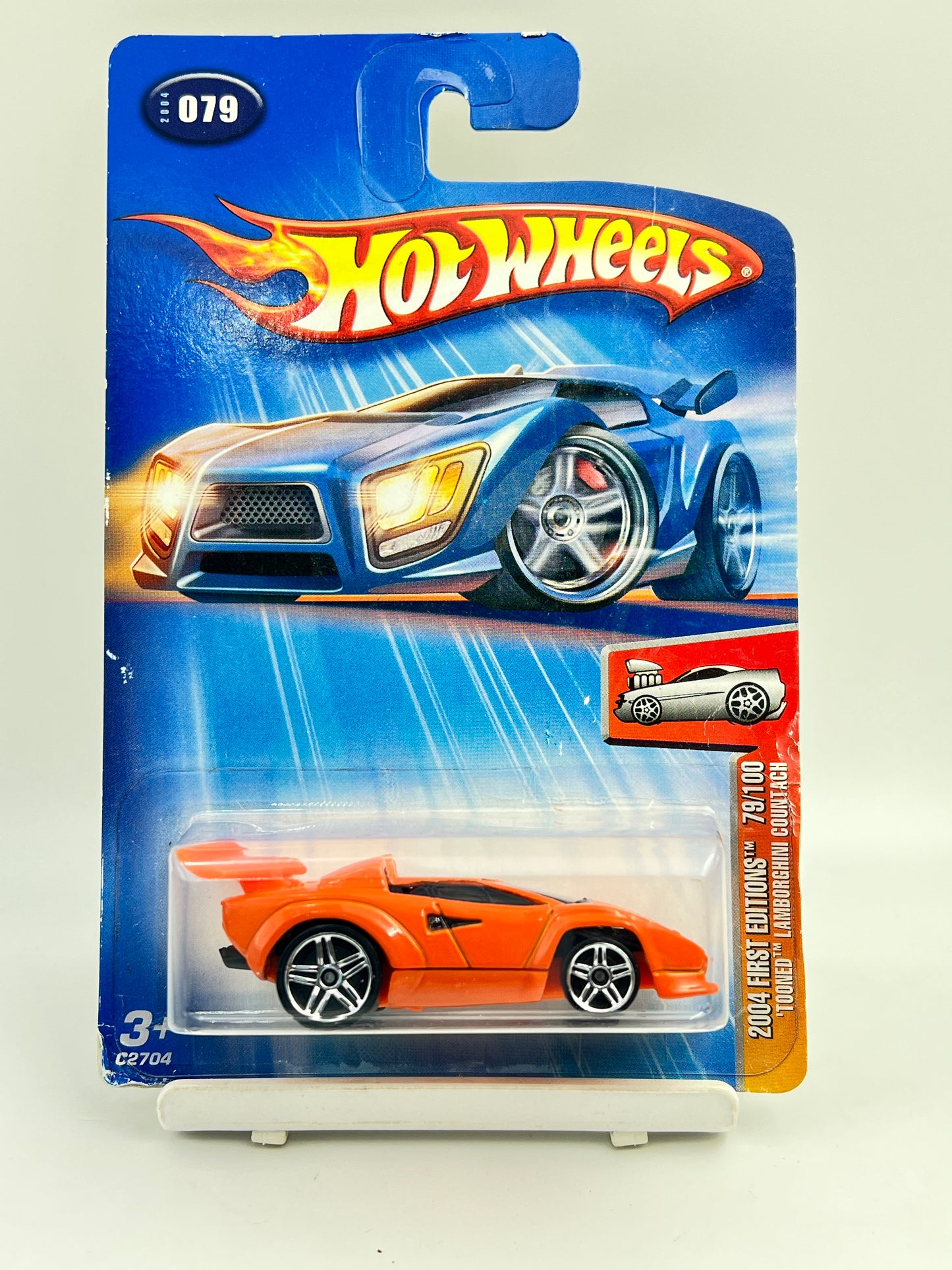 MILD CREASE - IMPORTED - HOT WHEELS - TOONED LAMBORGHINI COUNTACH - 3B